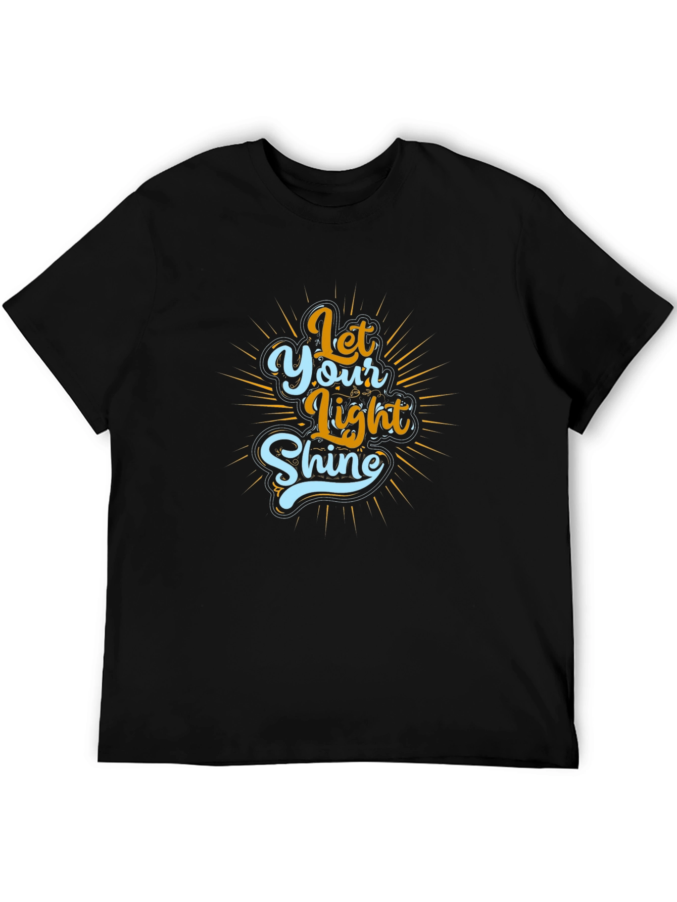 Black Let Your Light Shine Black T-Shirt view 5