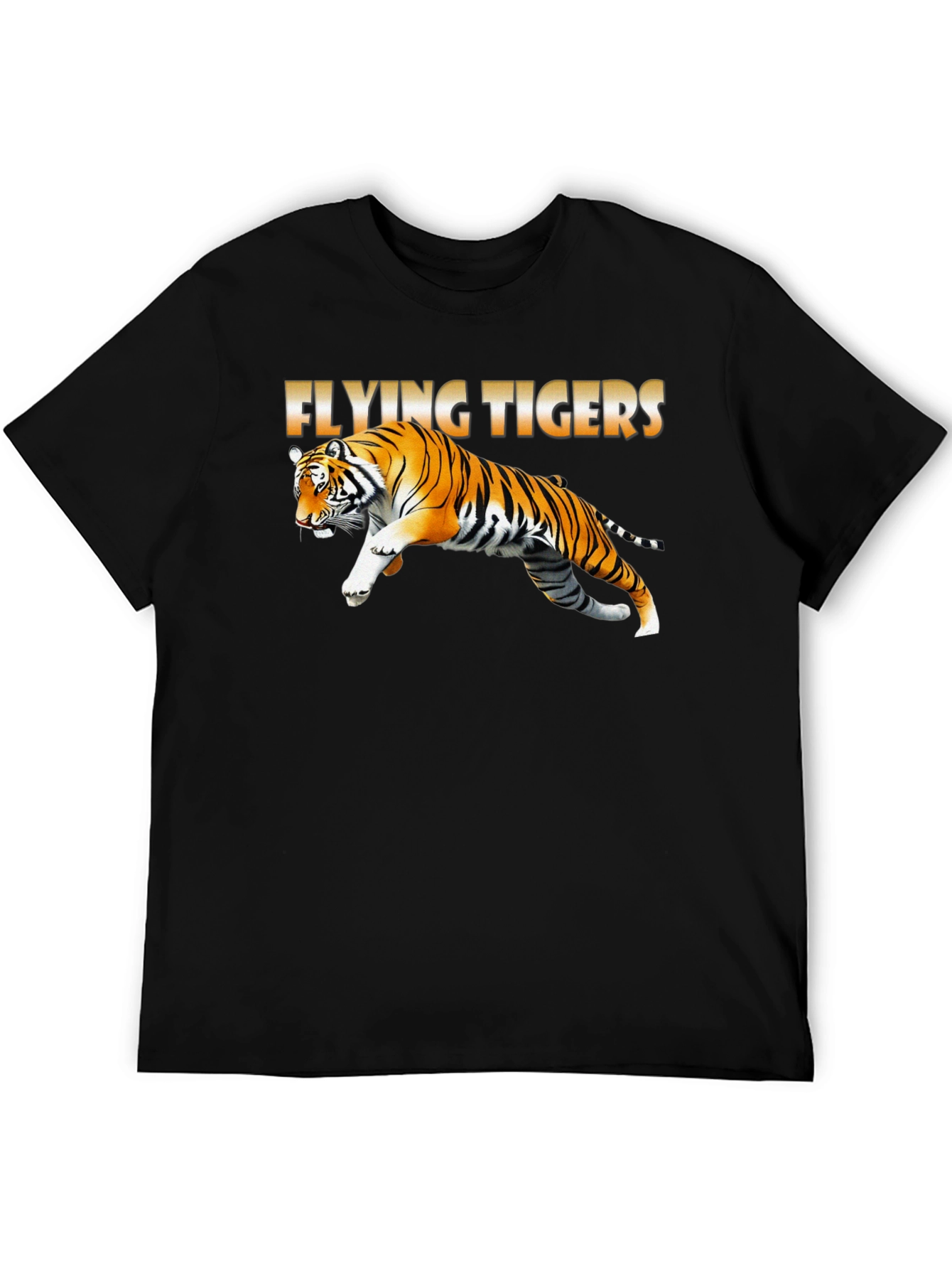 Black Flying Tigers Graphic T-Shirt view 5