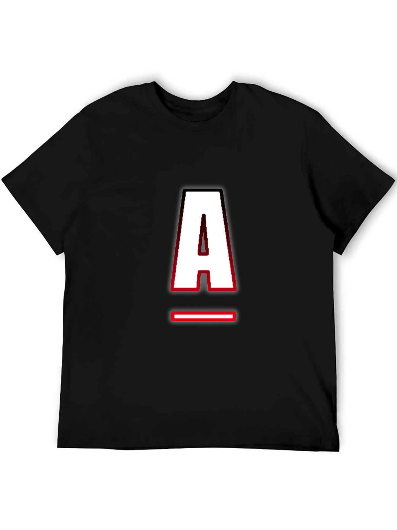 Black Letter "A" Graphic T-Shirt - Black view 5