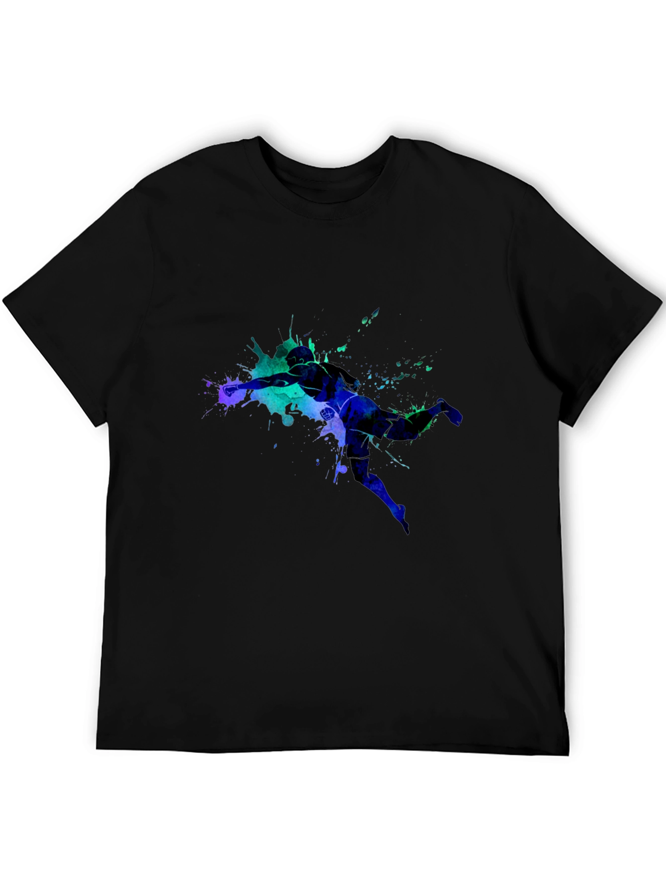 Black Abstract Athlete Graphic Tee view 5