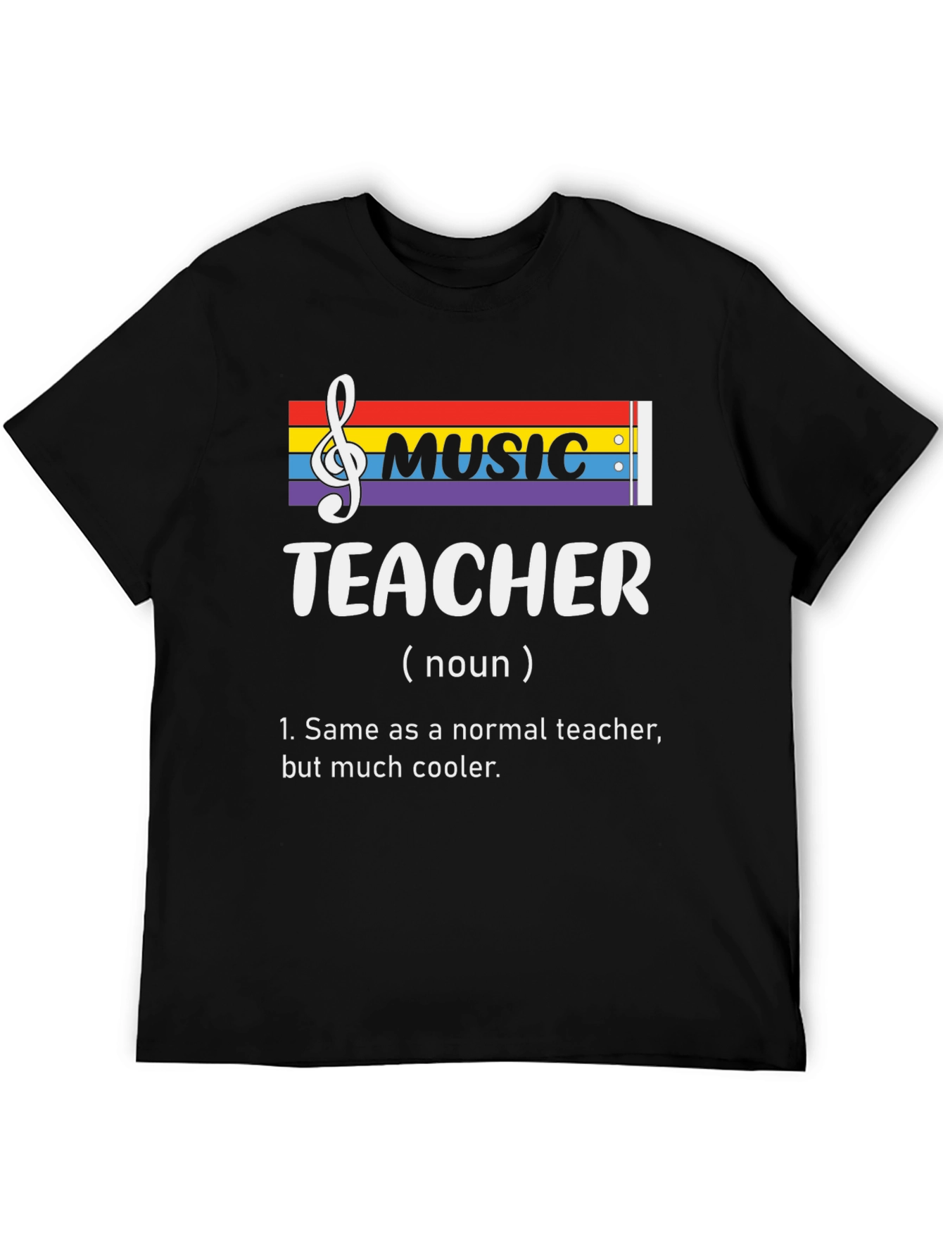 Black Music Teacher Definition T-Shirt - Cool Teacher Appreciation Tee view 5