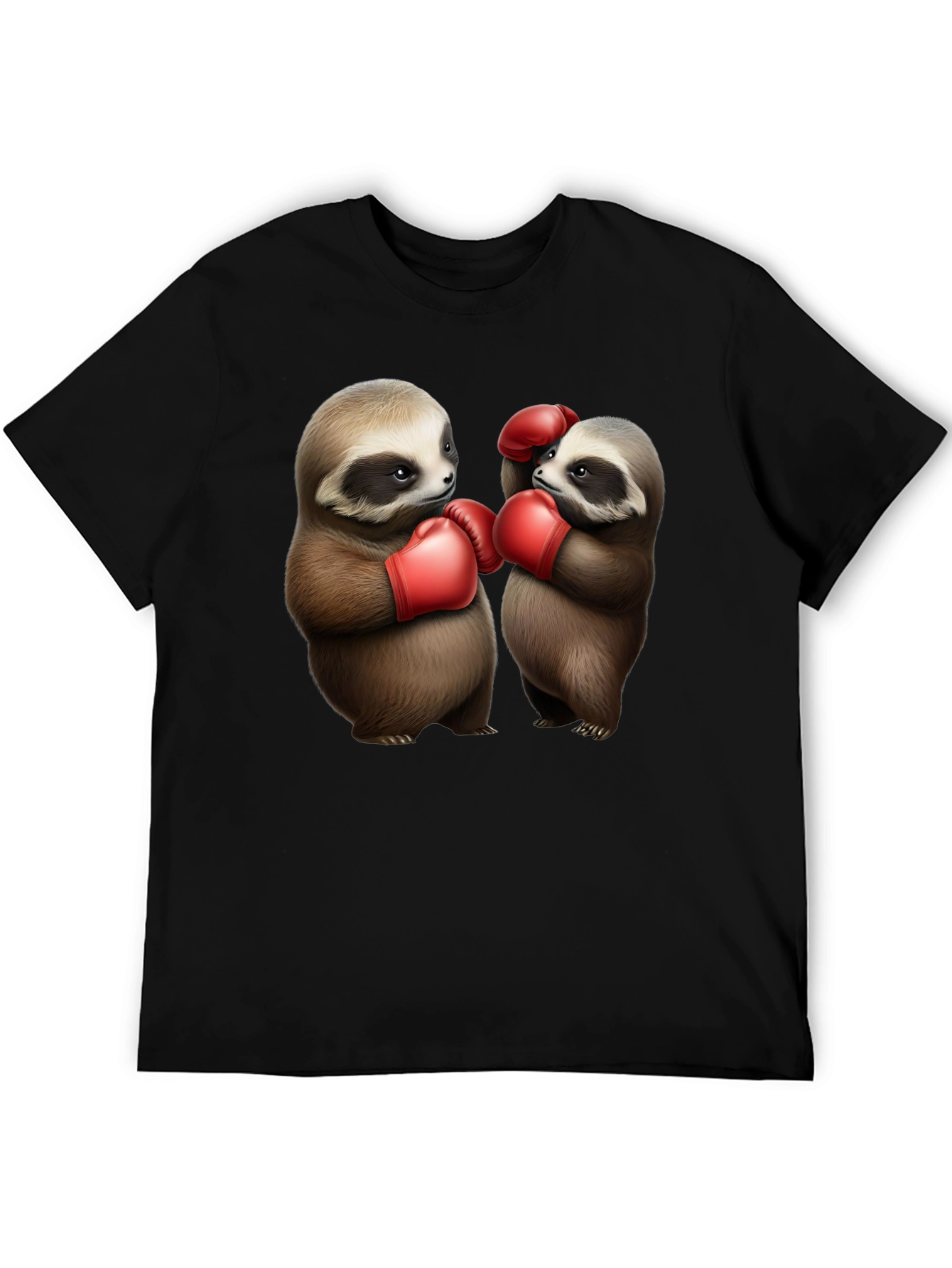 Black Sloth Boxing T-Shirt: Funny Animal Tee view 5