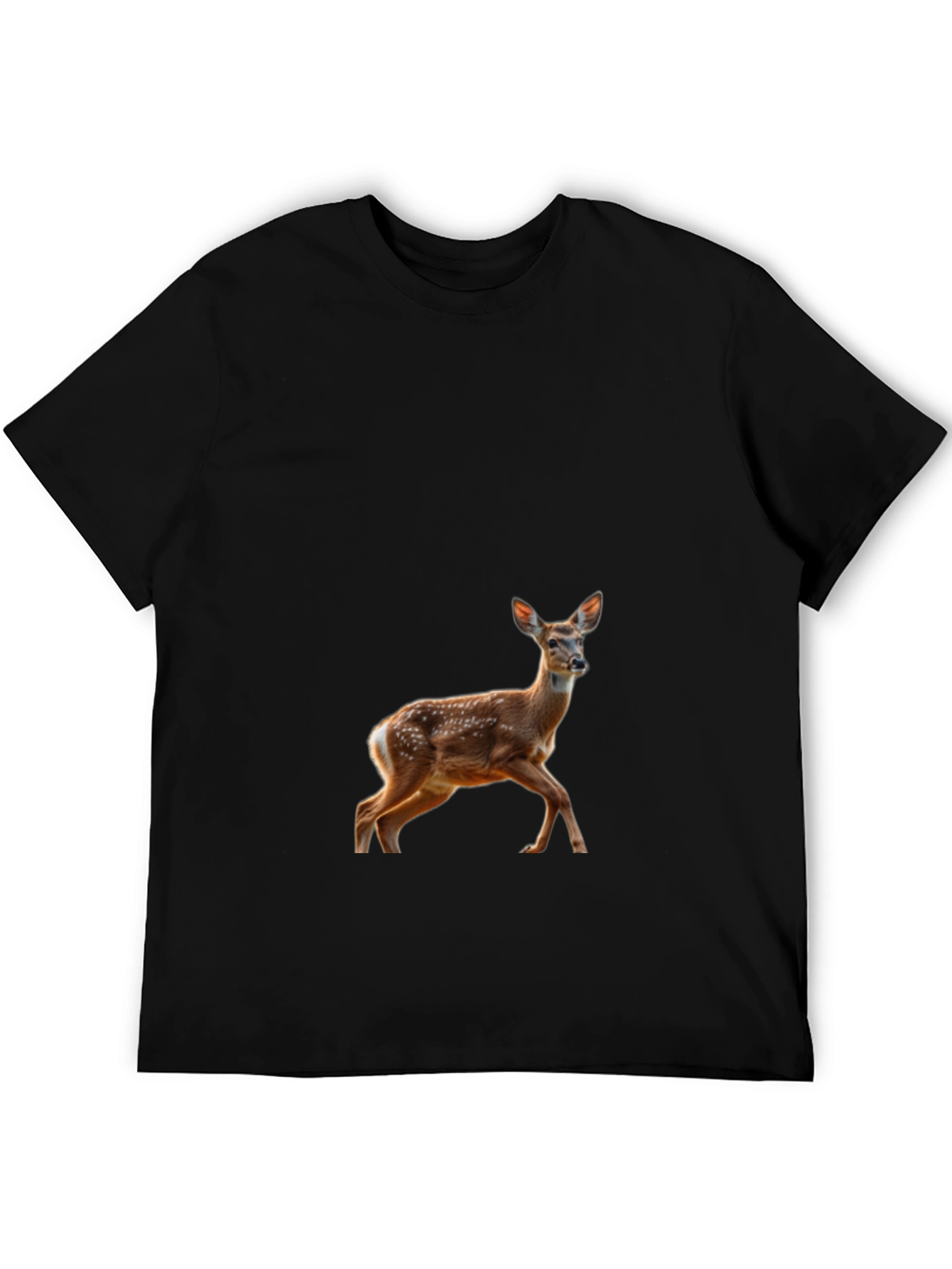 Black Deer Graphic Black T-Shirt view 5