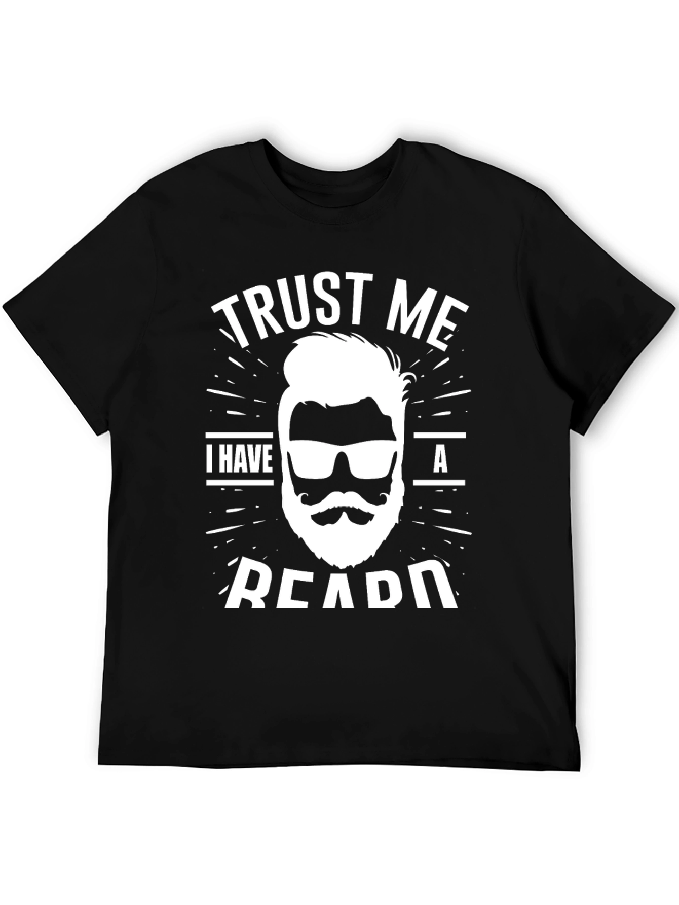 Black Trust Me I Have A Beard T-Shirt view 5