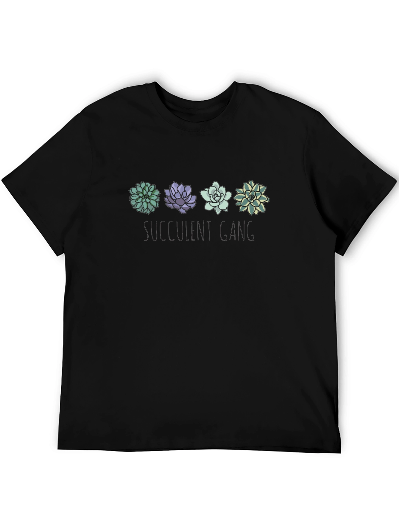Black Succulent Crewneck T-Shirt - Black view 5