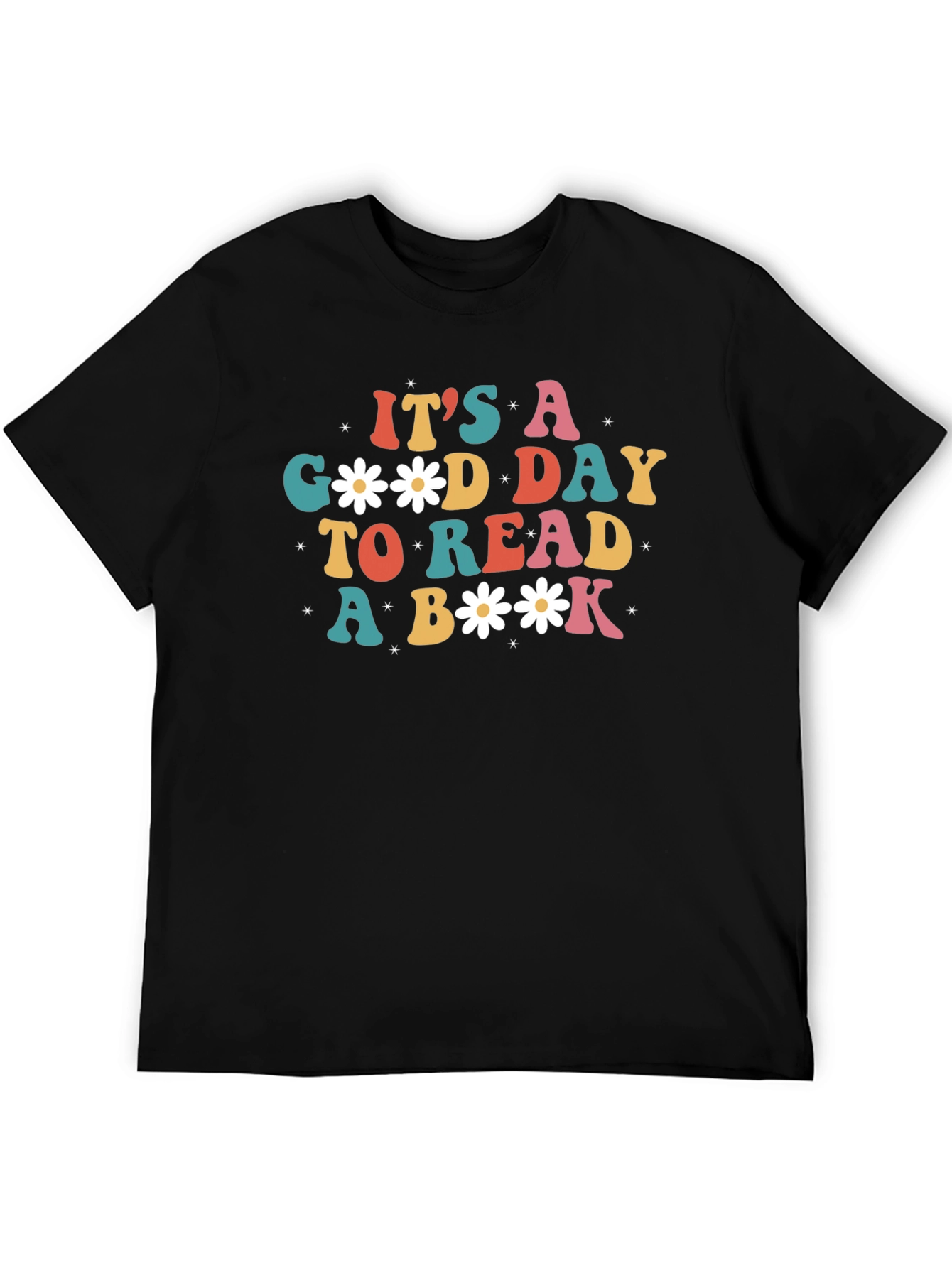Black Retro Book Lover T-Shirt - It's a Good Day to Read view 5