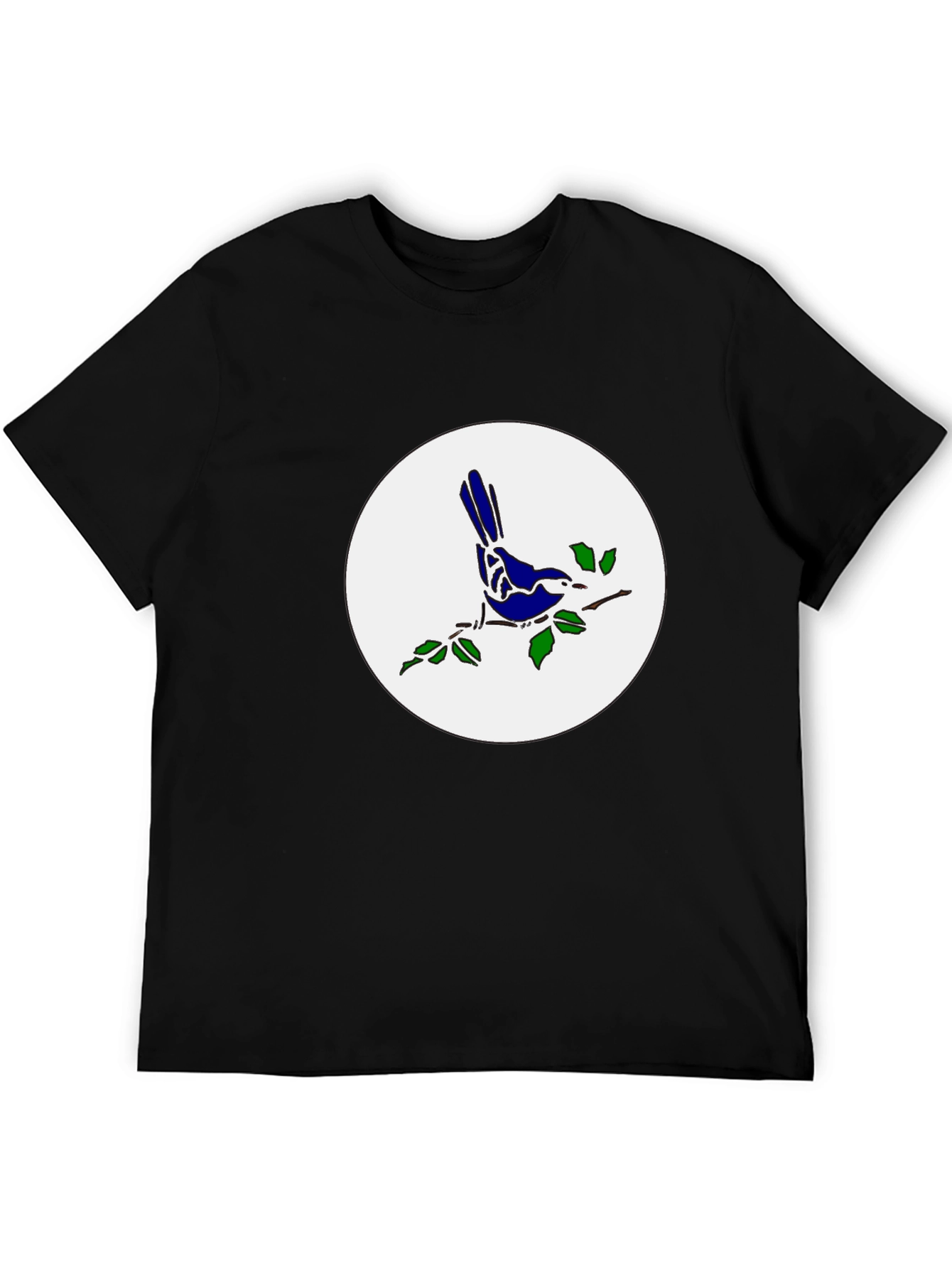 Black Bird on Branch T-Shirt - Stylish Graphic Tee view 5