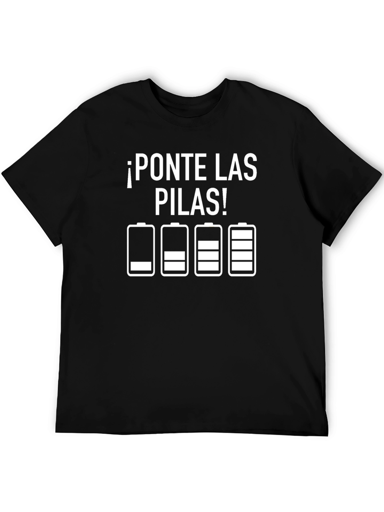 Black Ponete las Pilas T-Shirt - Men's Crew Neck Tee view 5
