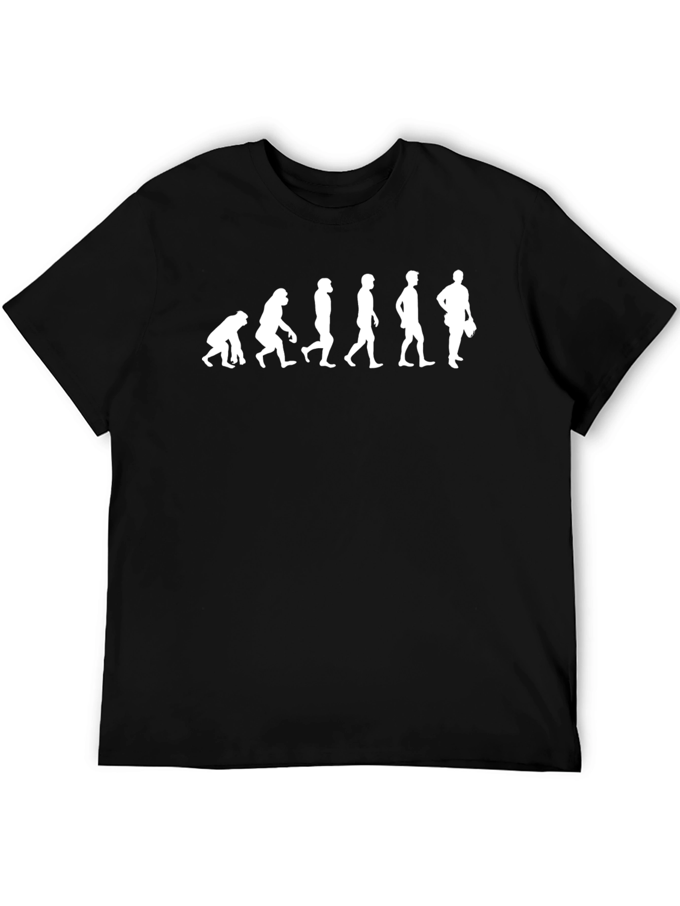 Black Evolution of the Baseball Player T-Shirt view 5