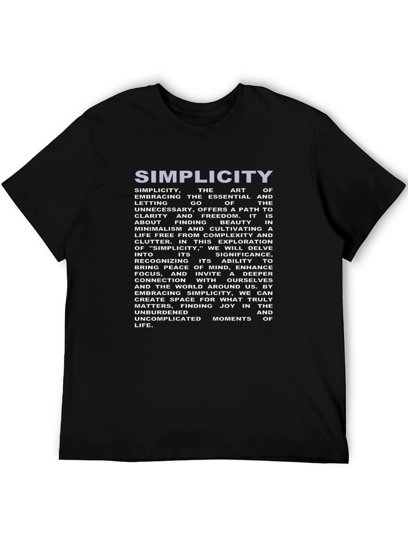 Simplicity T-Shirt - Minimalist Philosophy Tee - 5