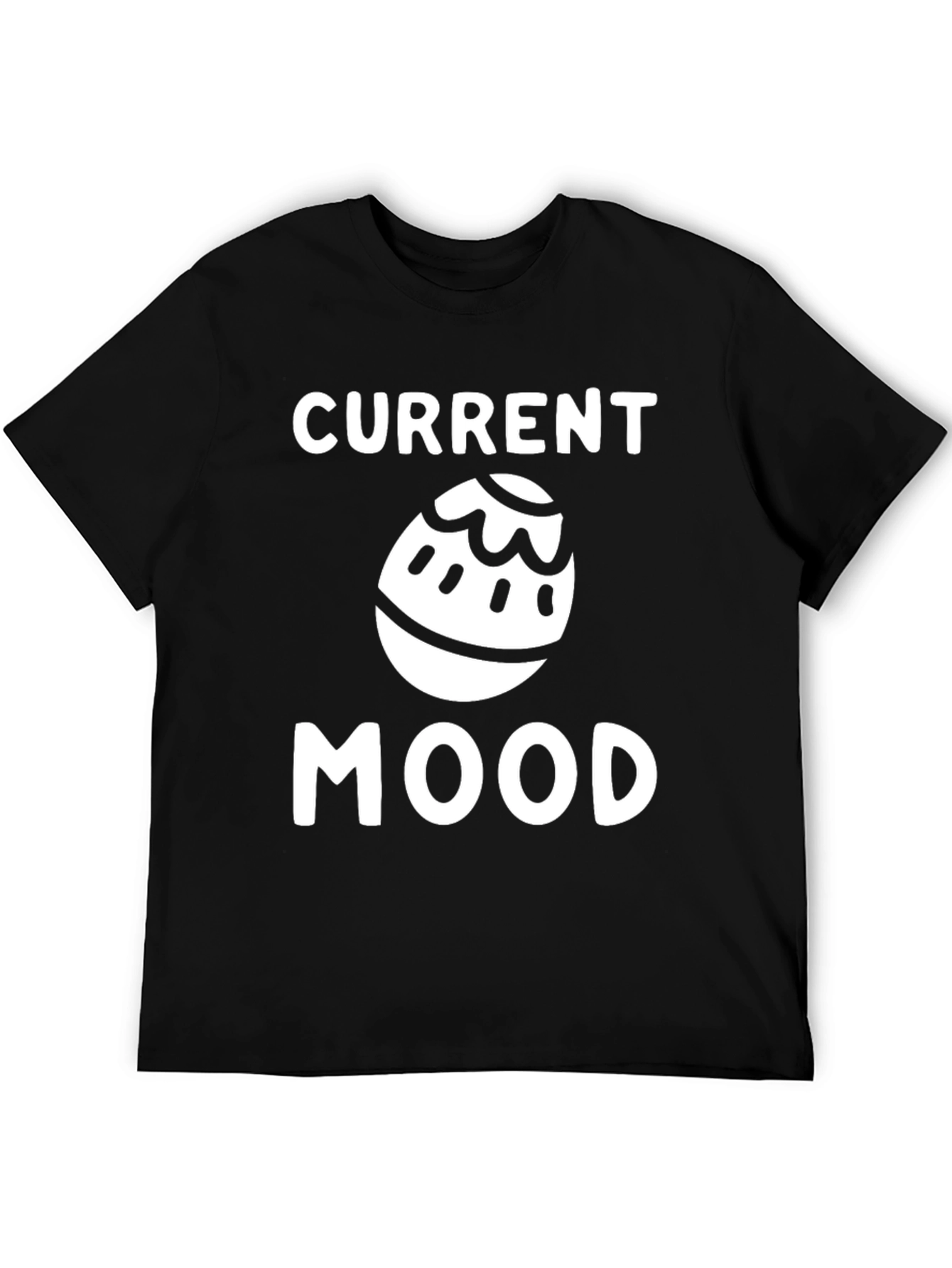 Black Current Egg Mood Graphic T-Shirt view 5