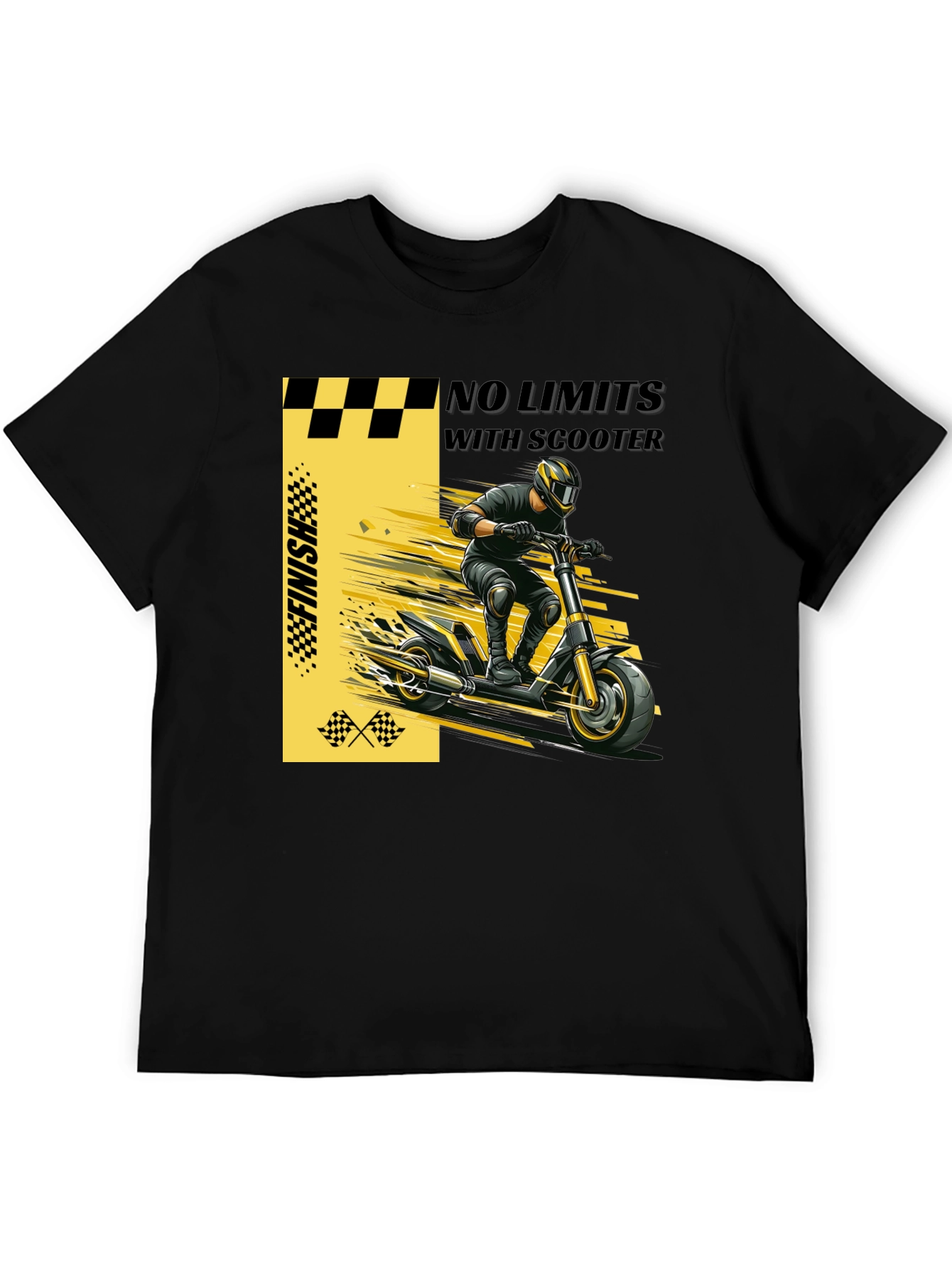 Black No Limits Scooter Graphic T-Shirt view 5