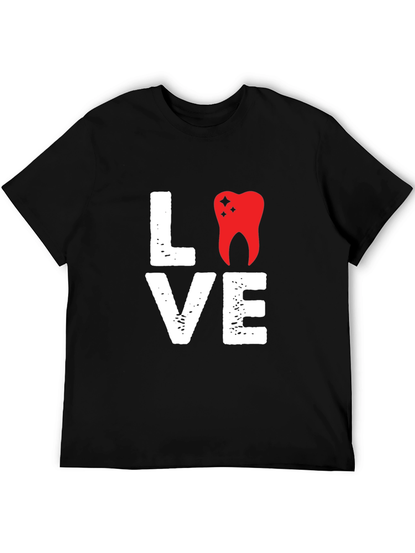 Black Love Tooth T-Shirt - Dentist Gift view 5