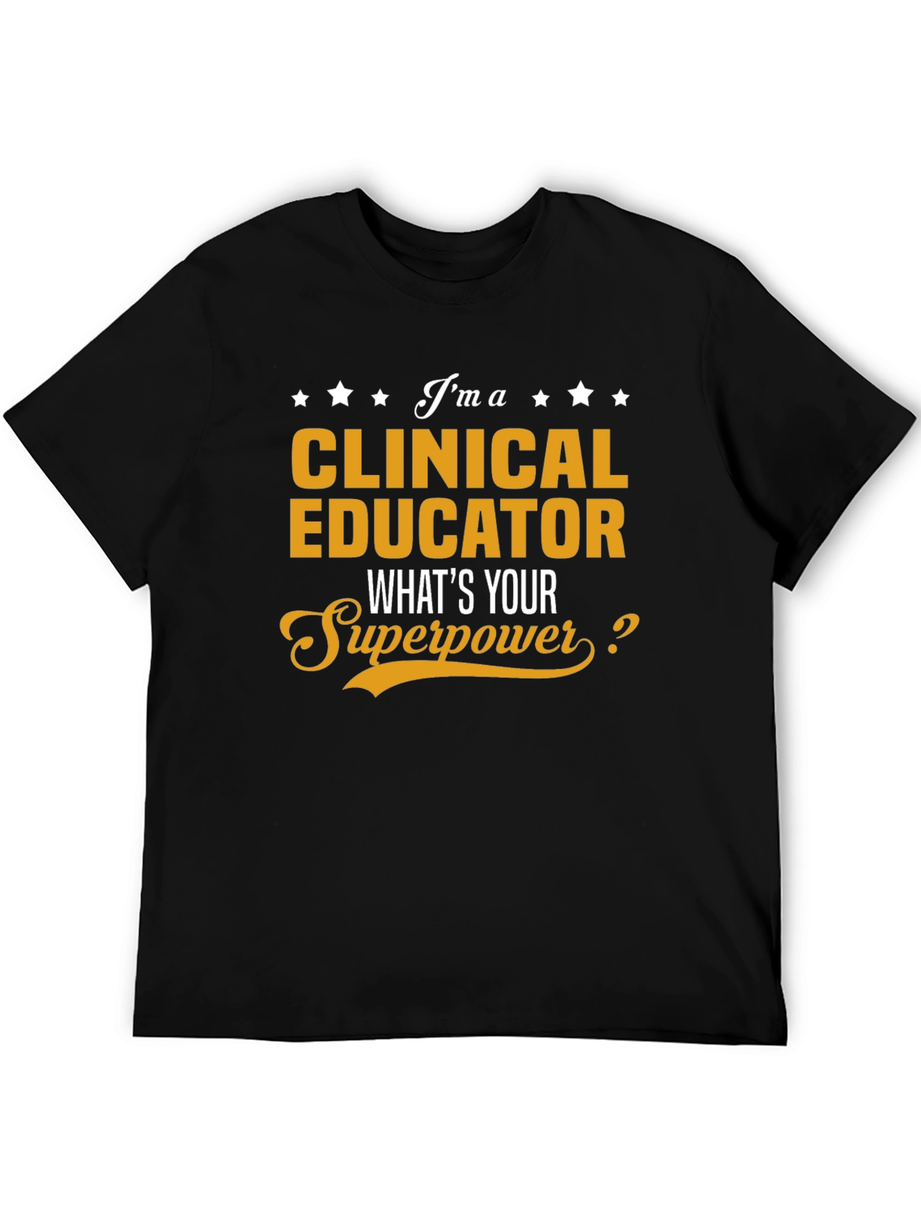Black Clinical Educator Superpower T-Shirt view 5