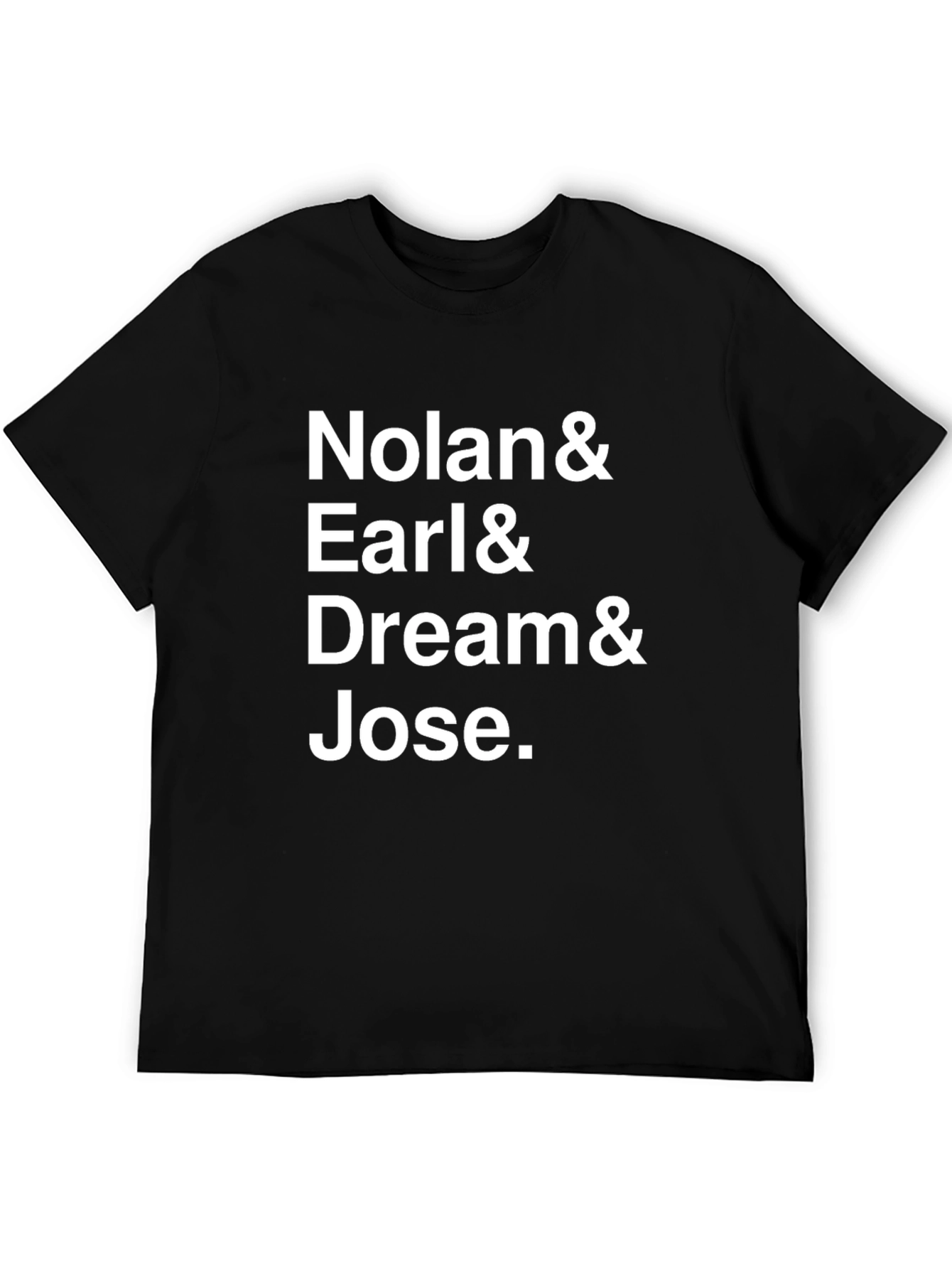 Black Nolan & Earl & Dream & Jose Tee - Black Cotton Shirt view 5