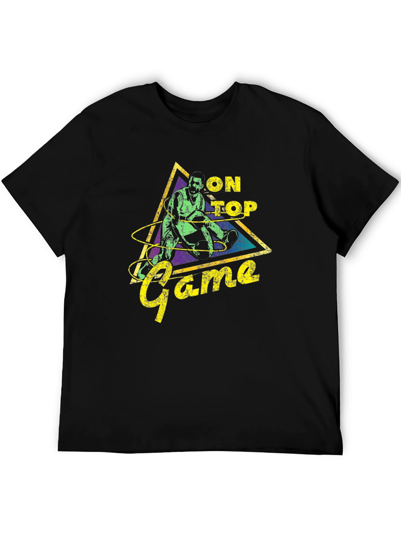 Black On Top Game Graphic Tee - Trendy Streetwear view 5