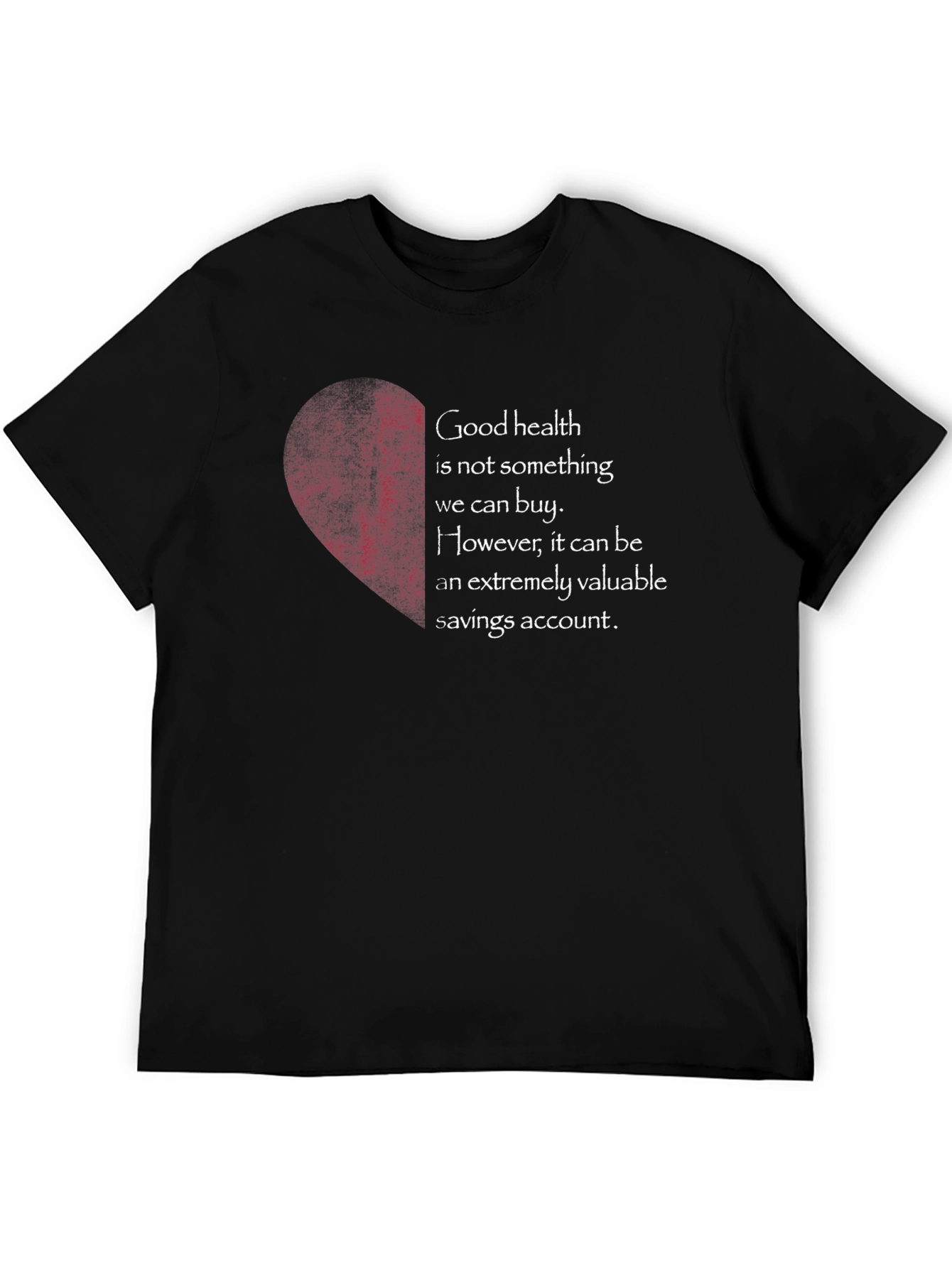 Black Good Health Savings Account Graphic T-Shirt view 5