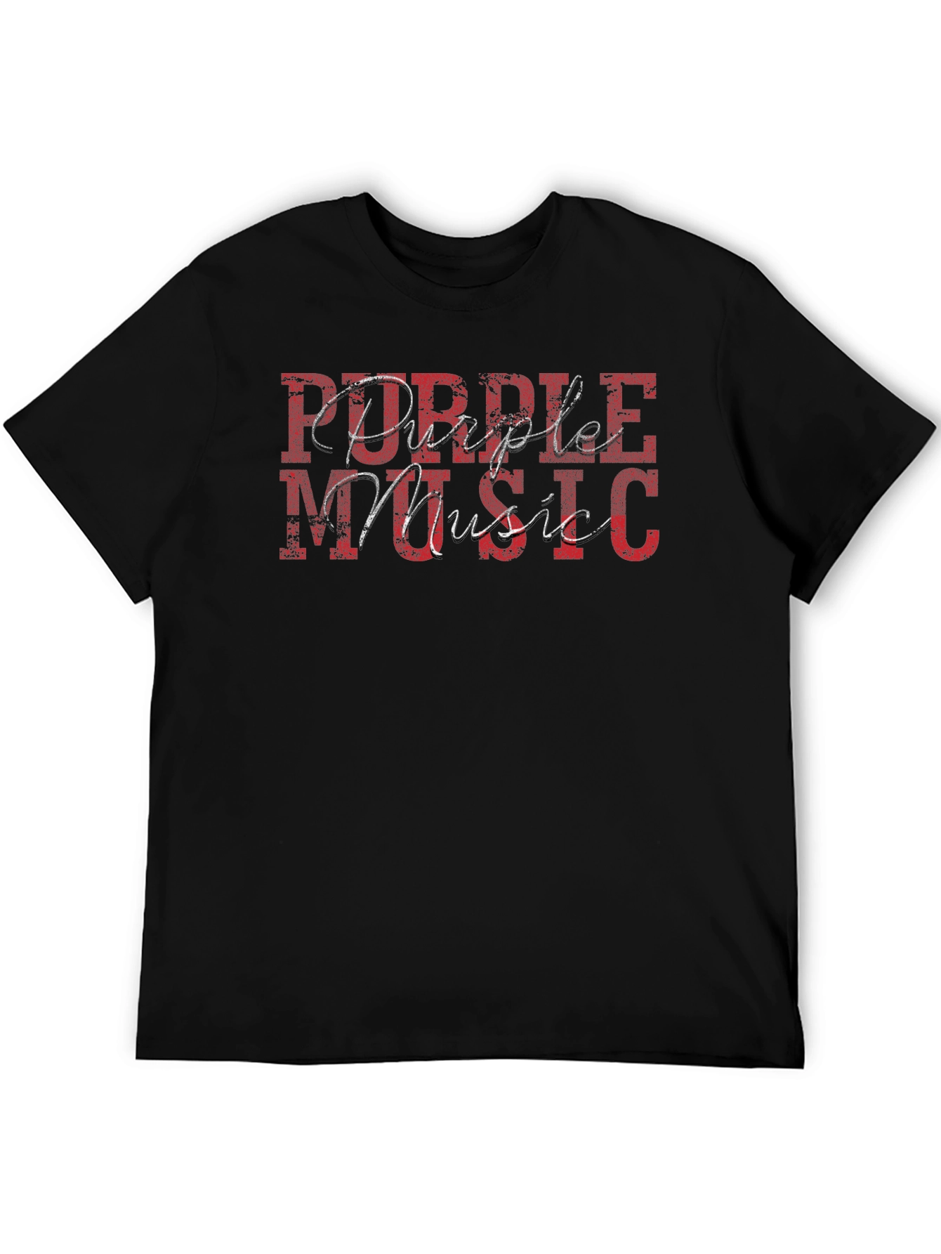 Black Purple Music Graphic Tee - Black view 5