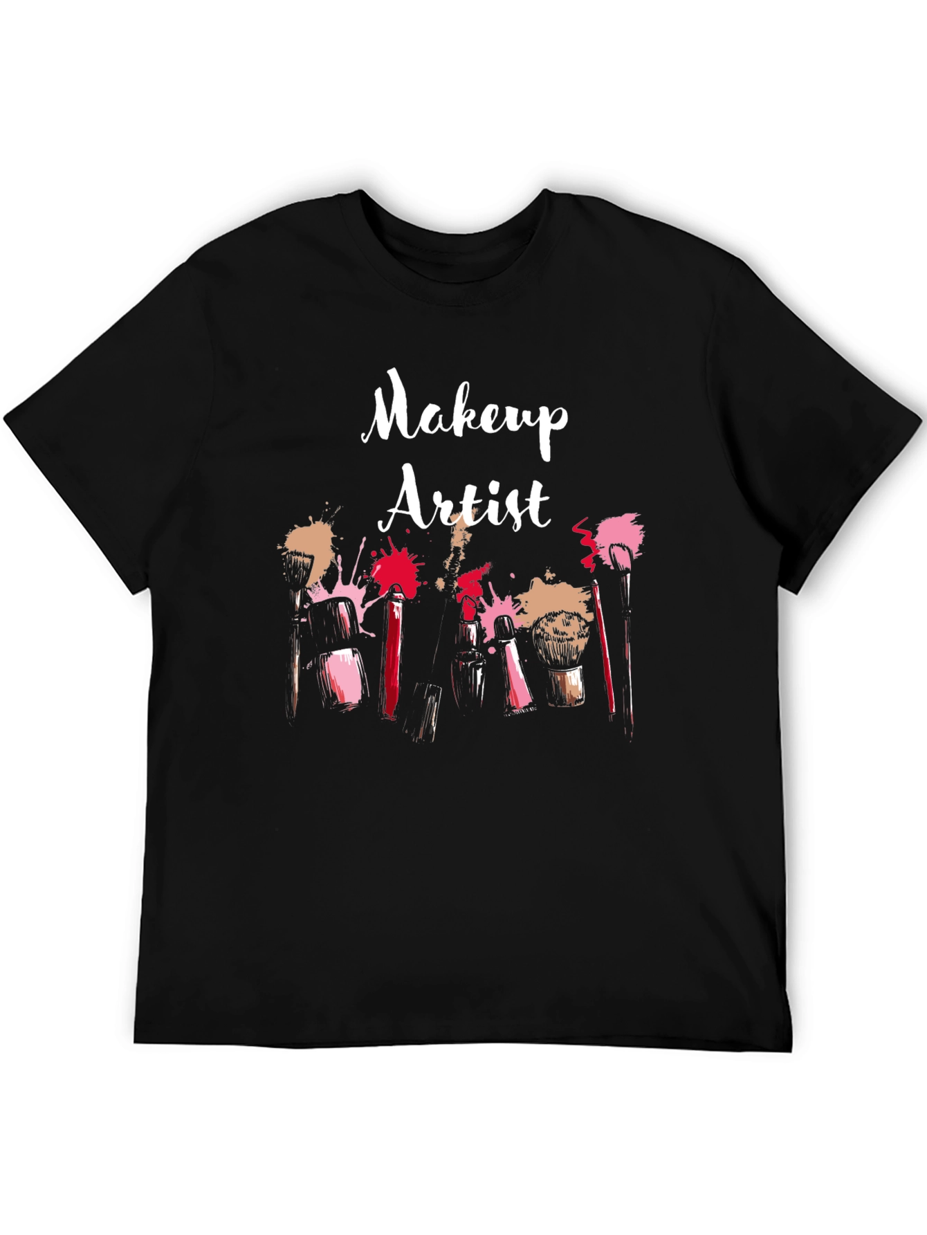 Black Makeup Artist Graphic T-Shirt - Stylish & Unique view 5