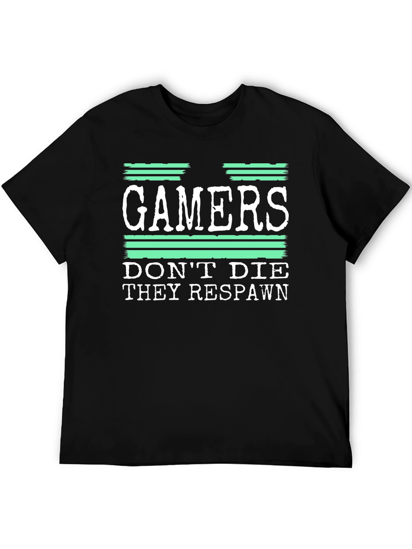 Black Gamers Don't Die They Respawn Graphic T-Shirt view 5