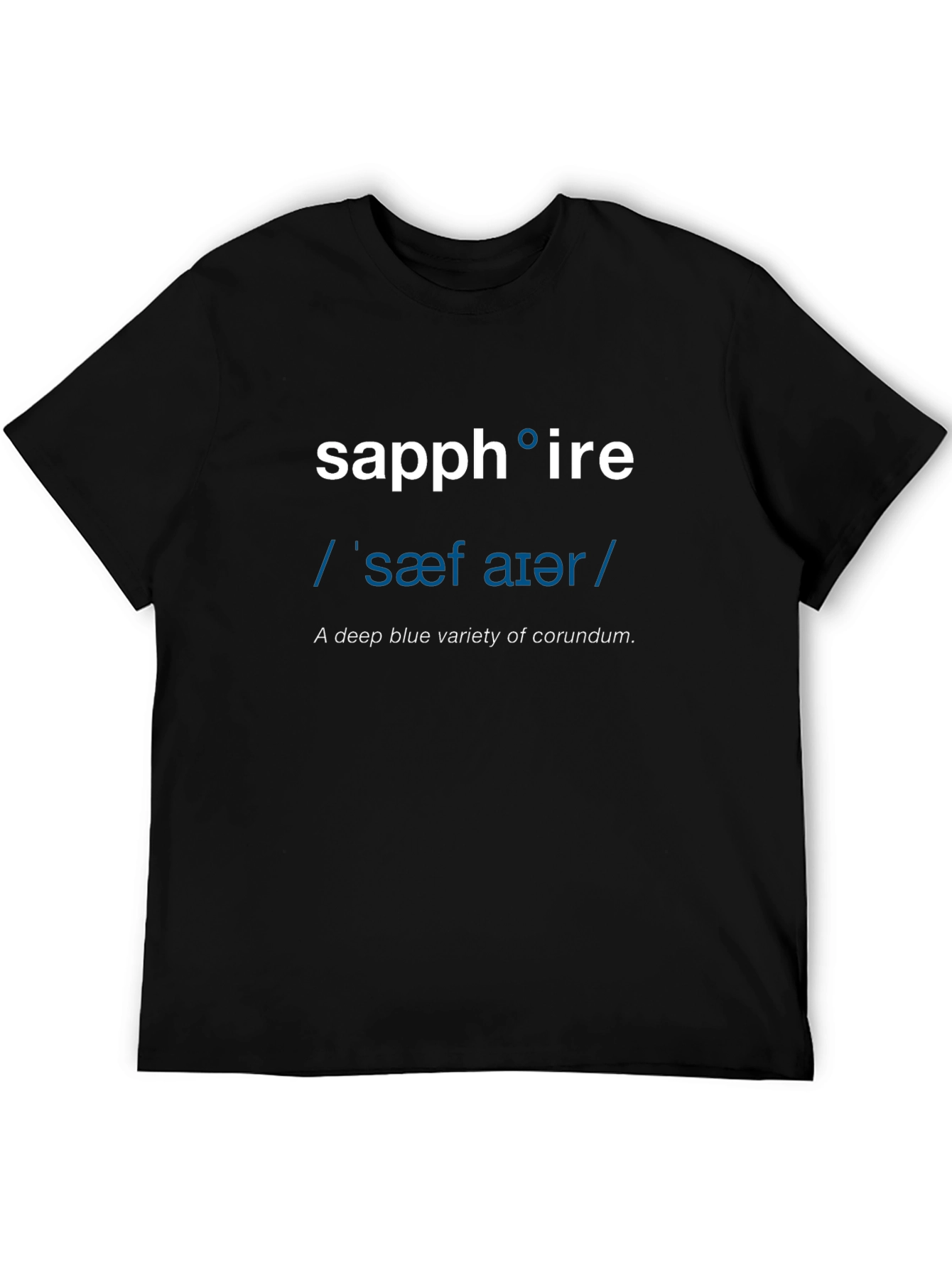 Black Sapphire Definition T-Shirt - Word Nerd Fashion view 5