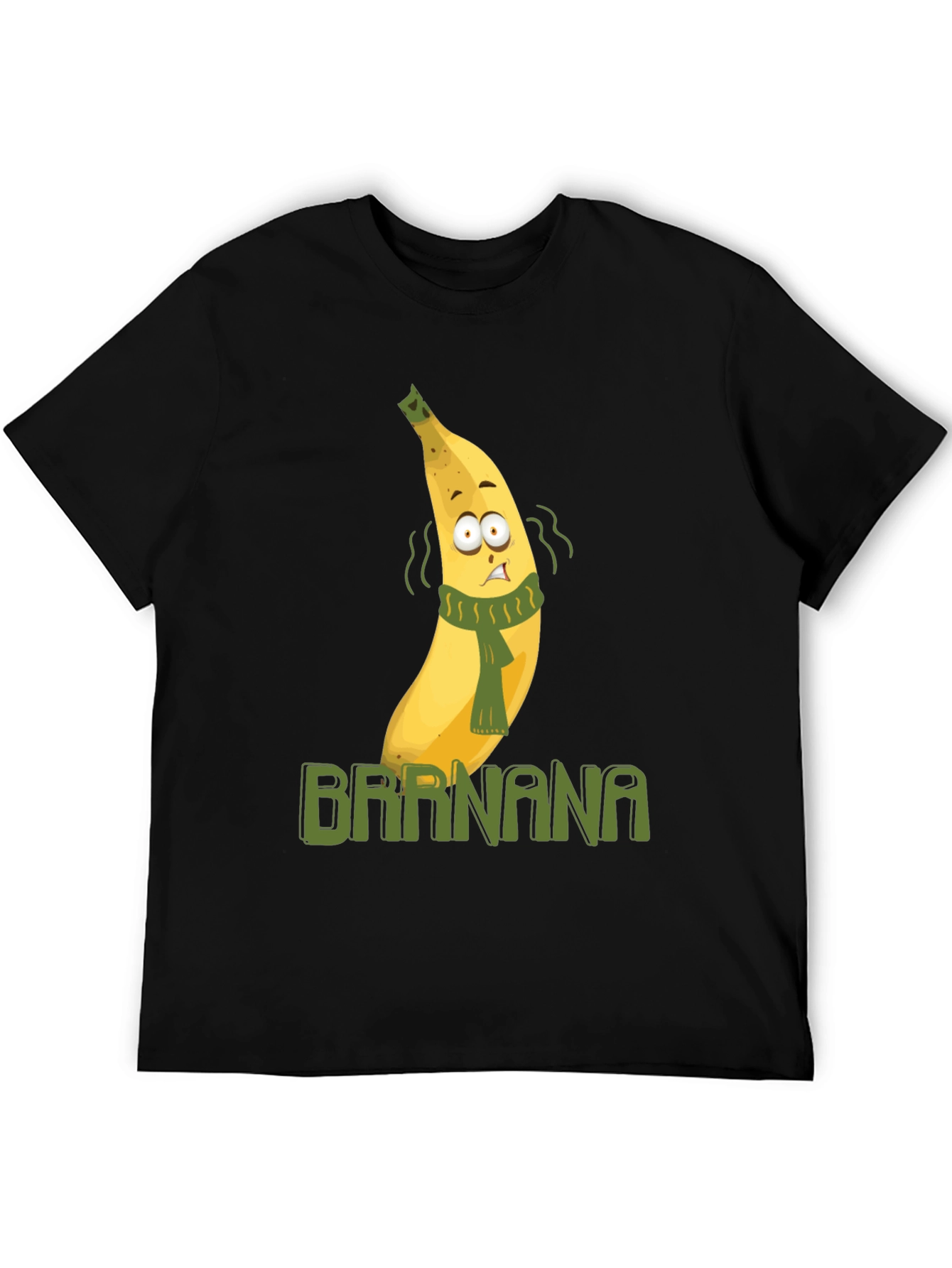 Black Brrr-nana T-Shirt - Humorous Cartoon Fruit Design view 5