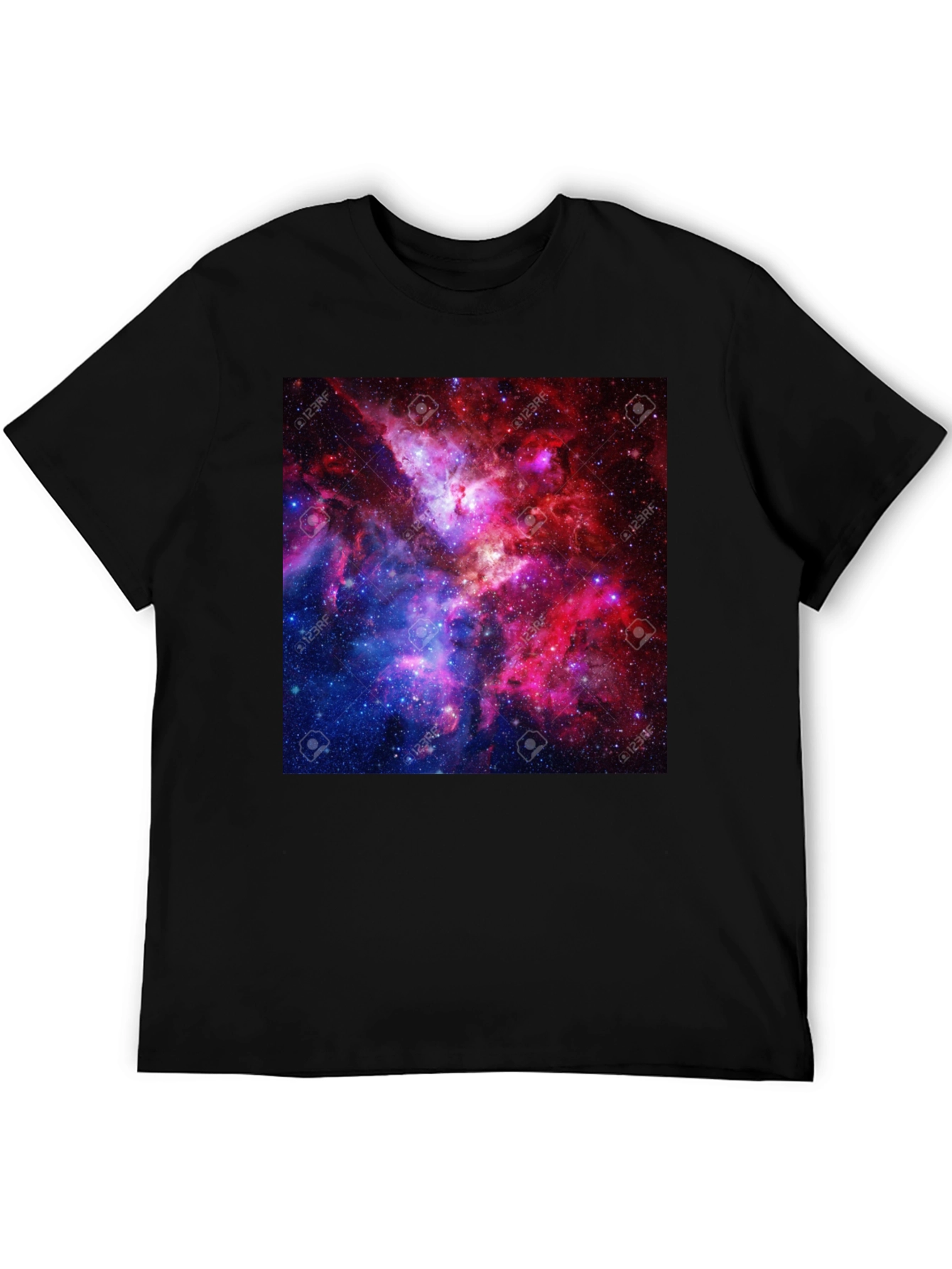 Galaxy Print Black T-Shirt - 5