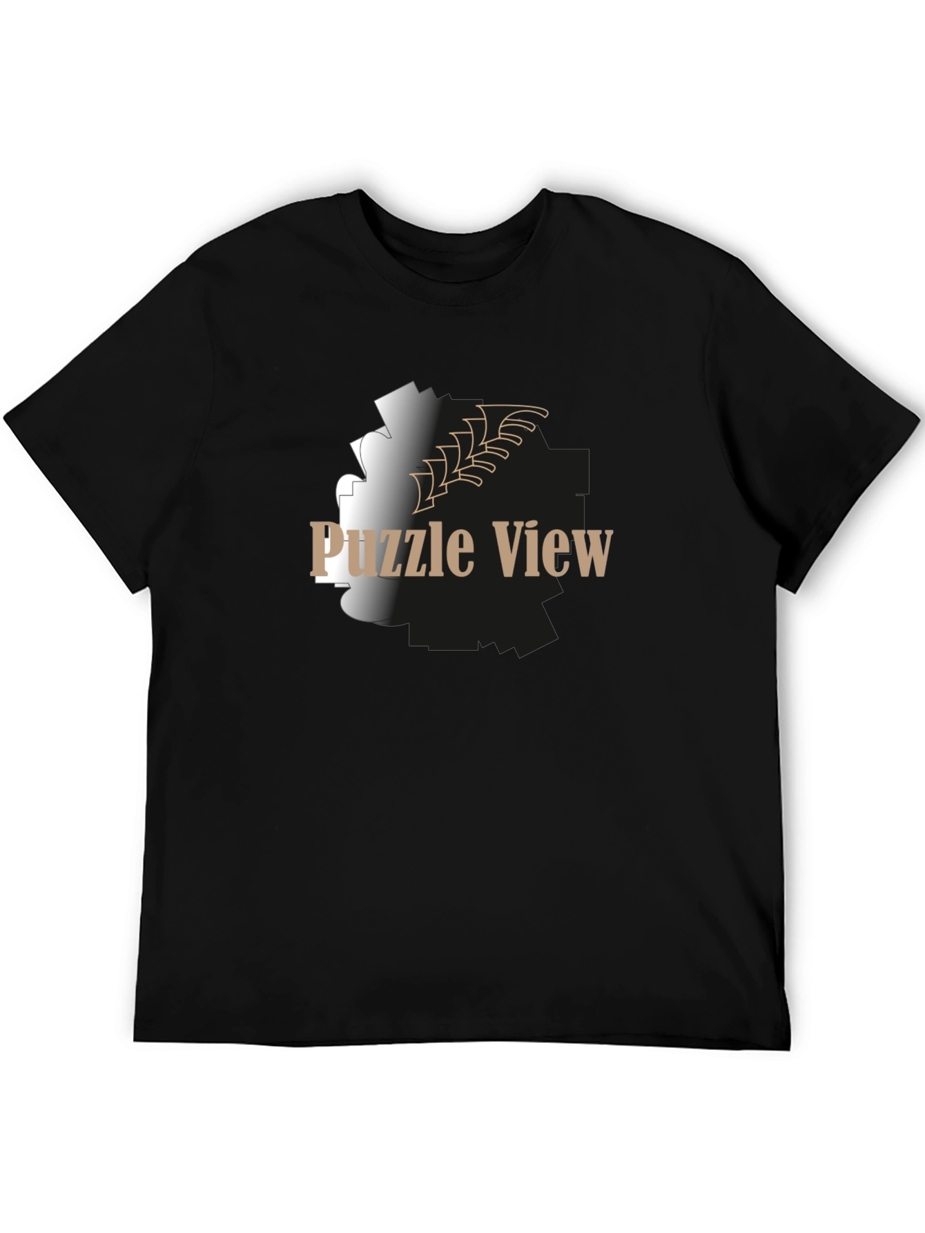 Black Puzzle View Graphic T-Shirt view 5
