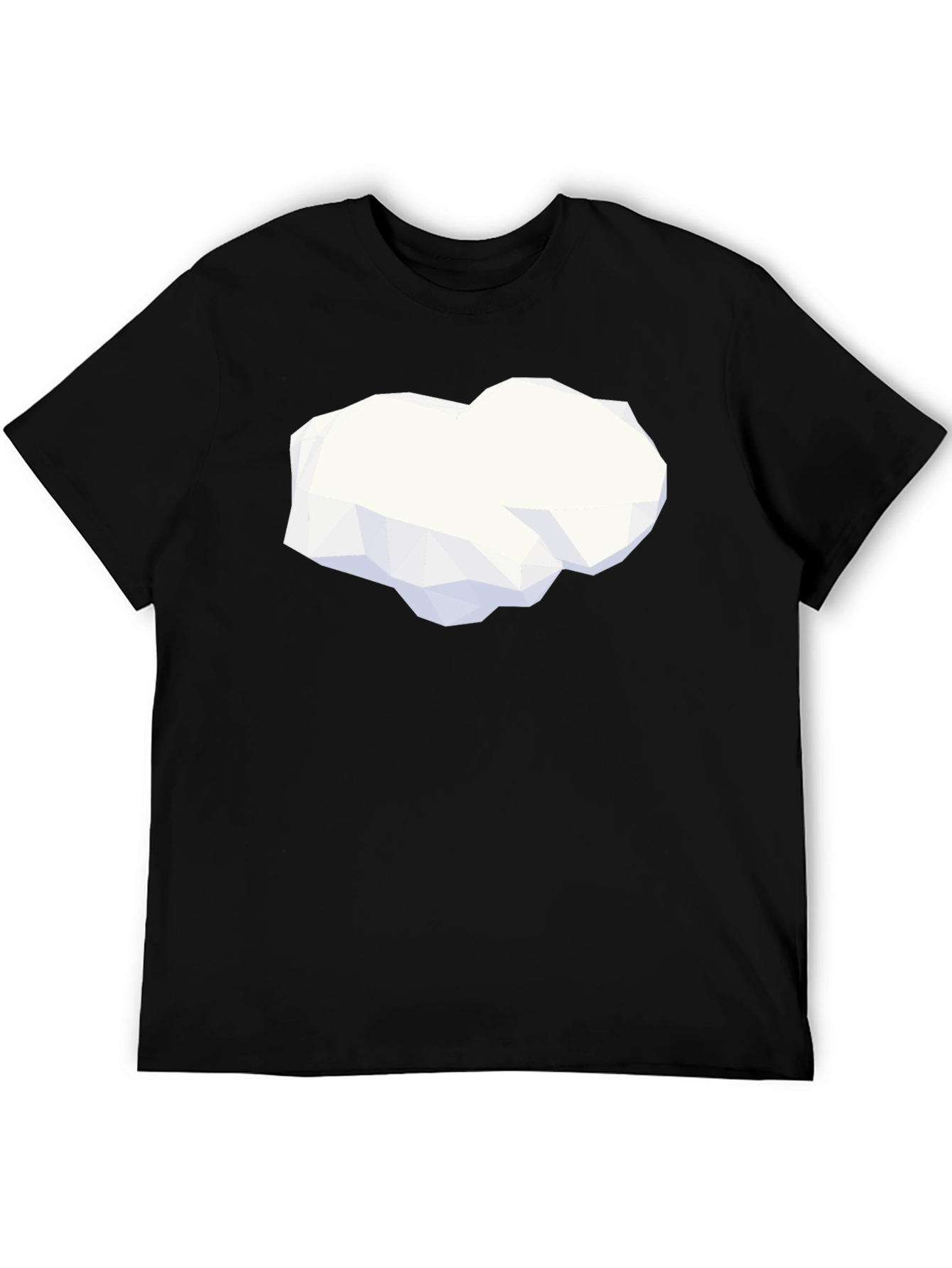 Black Geometric Cloud Graphic Tee - Modern Minimalist Design view 5