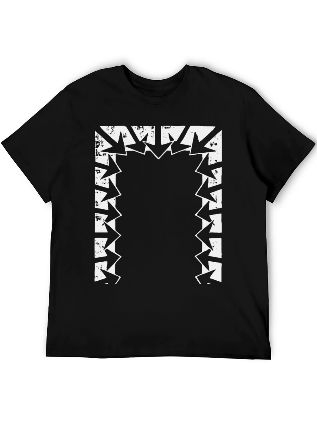 Black Arrow Portal Graphic Tee - Black Cotton Casual Shirt view 5