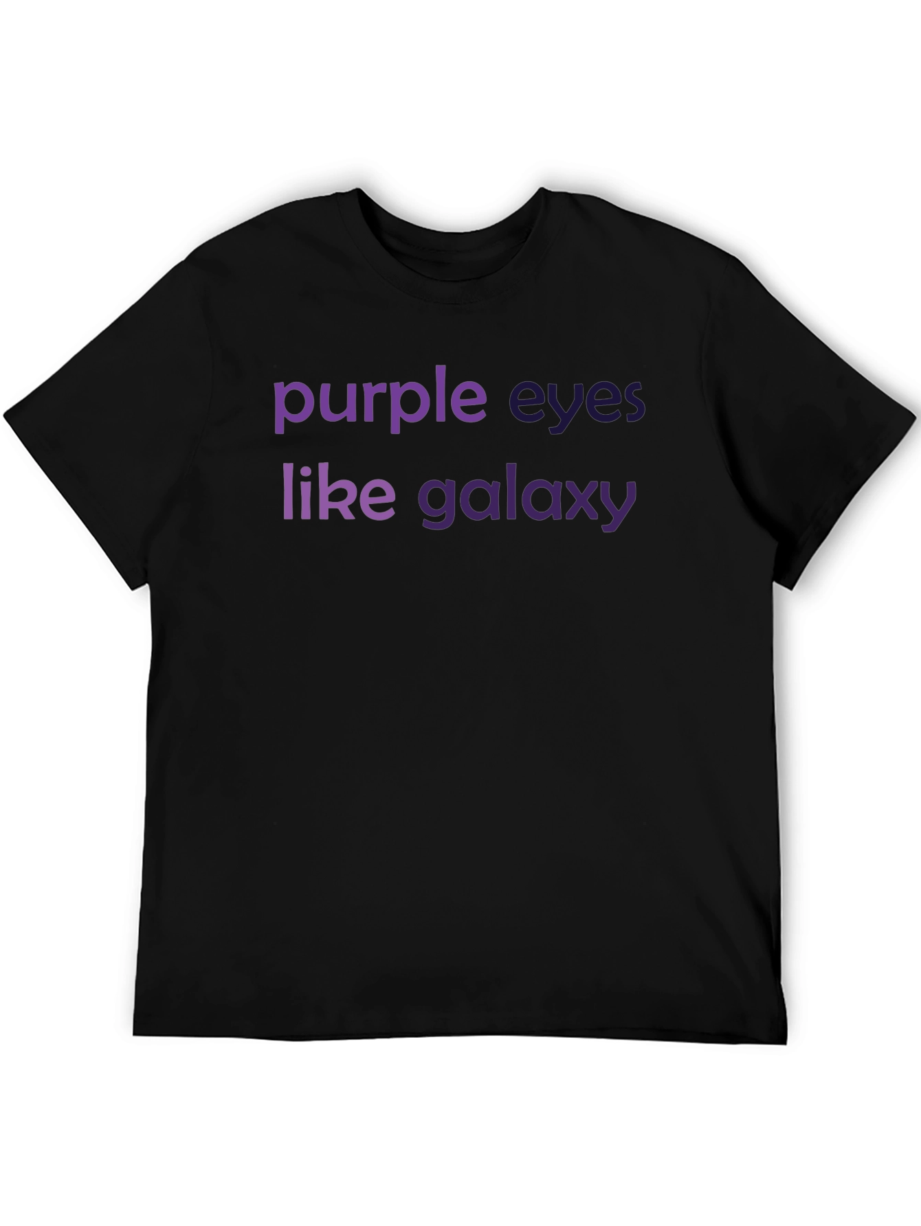 Black Purple Eyes Like Galaxy Graphic Tee view 5