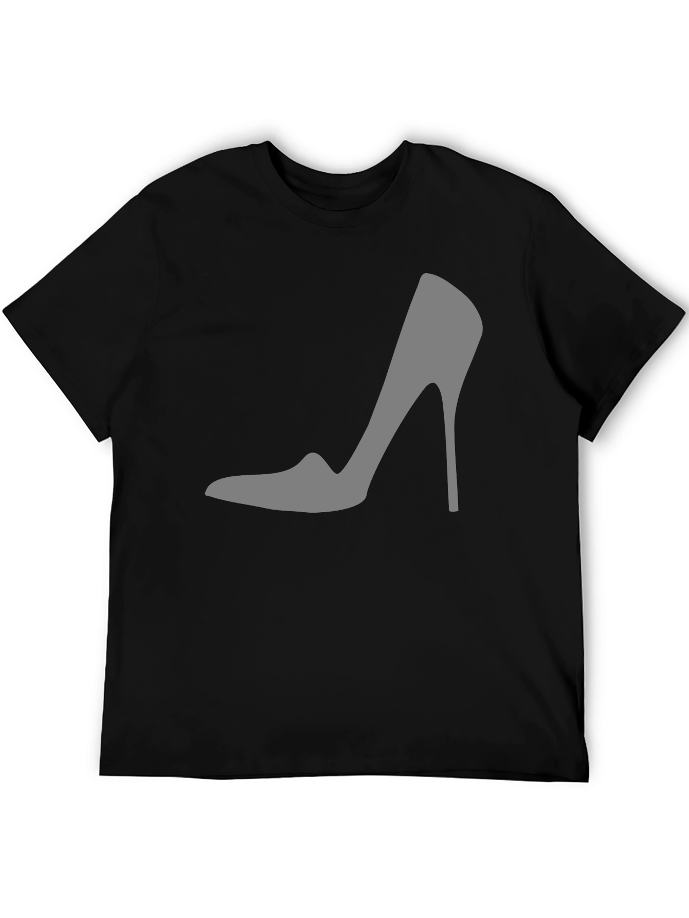Black High Heel Shoe Graphic Tee - Stylish Men's Casual Wear view 5