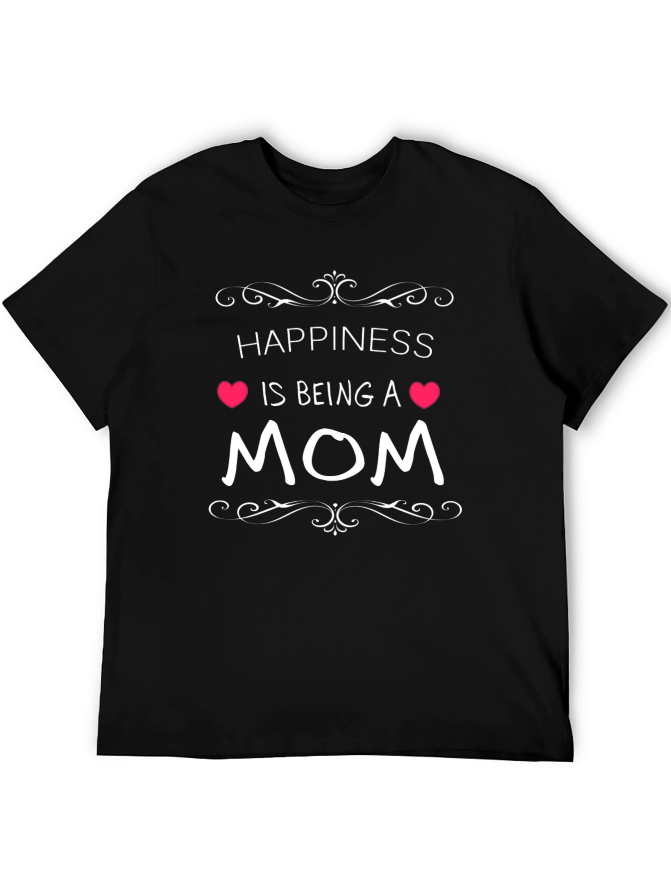Black Happiness Is Being A Mom Graphic T-Shirt view 5