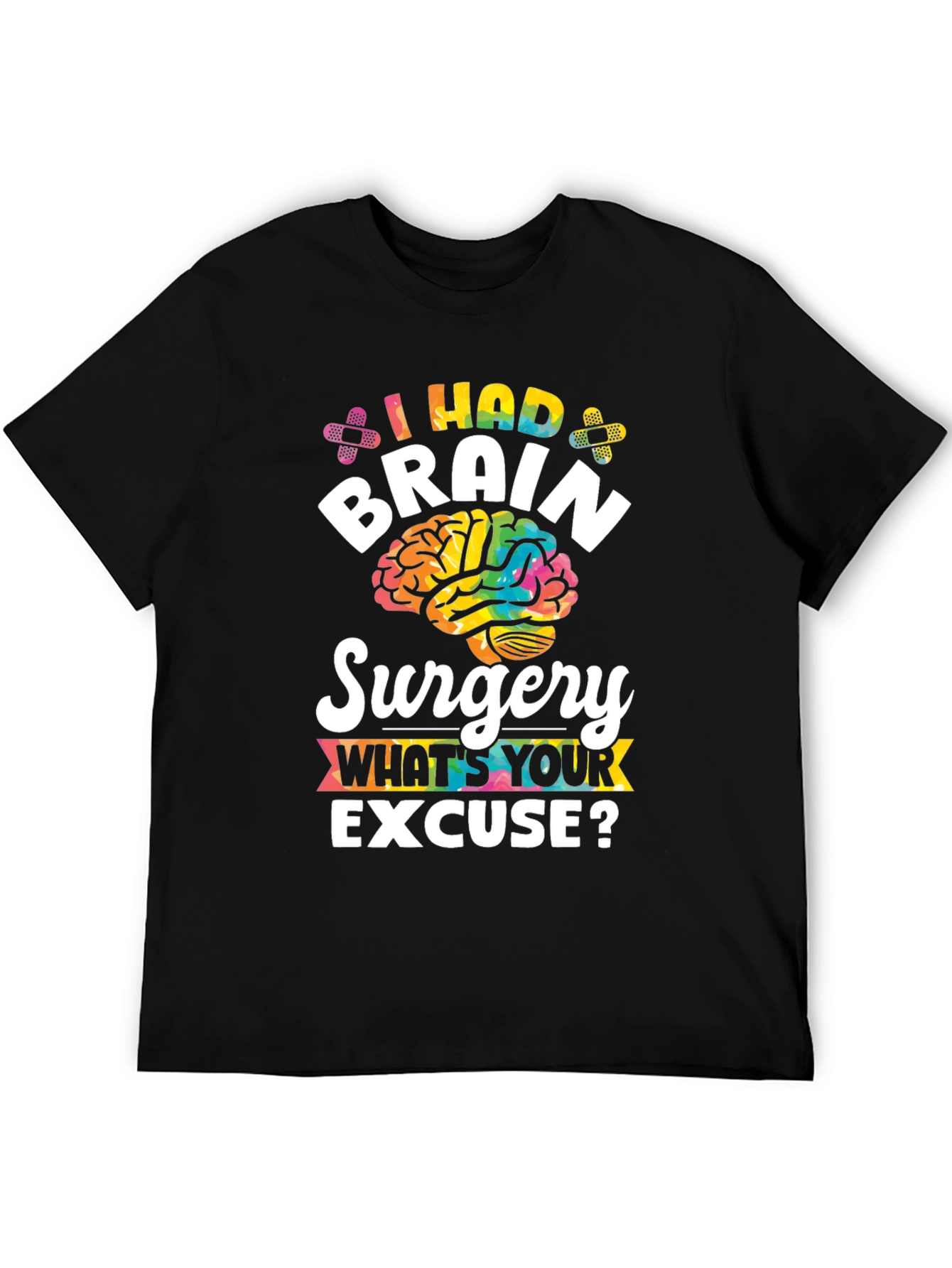Black Brain Surgery Excuse T-Shirt, Funny Graphic Tee view 5