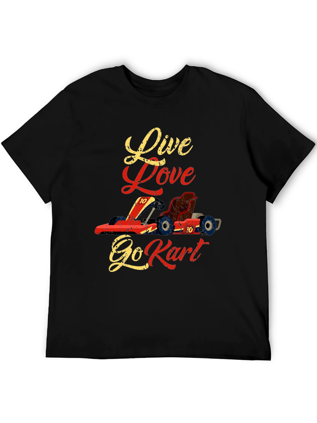 Black Live Love Go Kart T-Shirt view 5