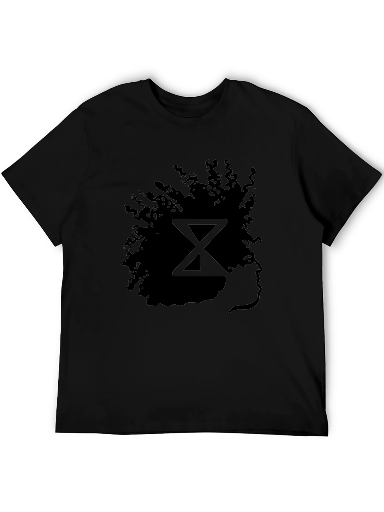 Black Silhouette Graphic Print Black T-Shirt view 5