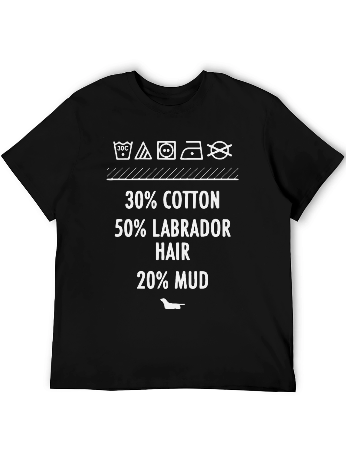 Black Labrador Hair Mud T-Shirt view 5