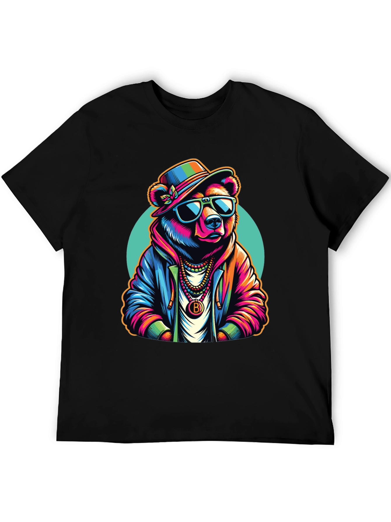 Black Cool Bear Graphic T-Shirt - Stylish & Unique Design view 5