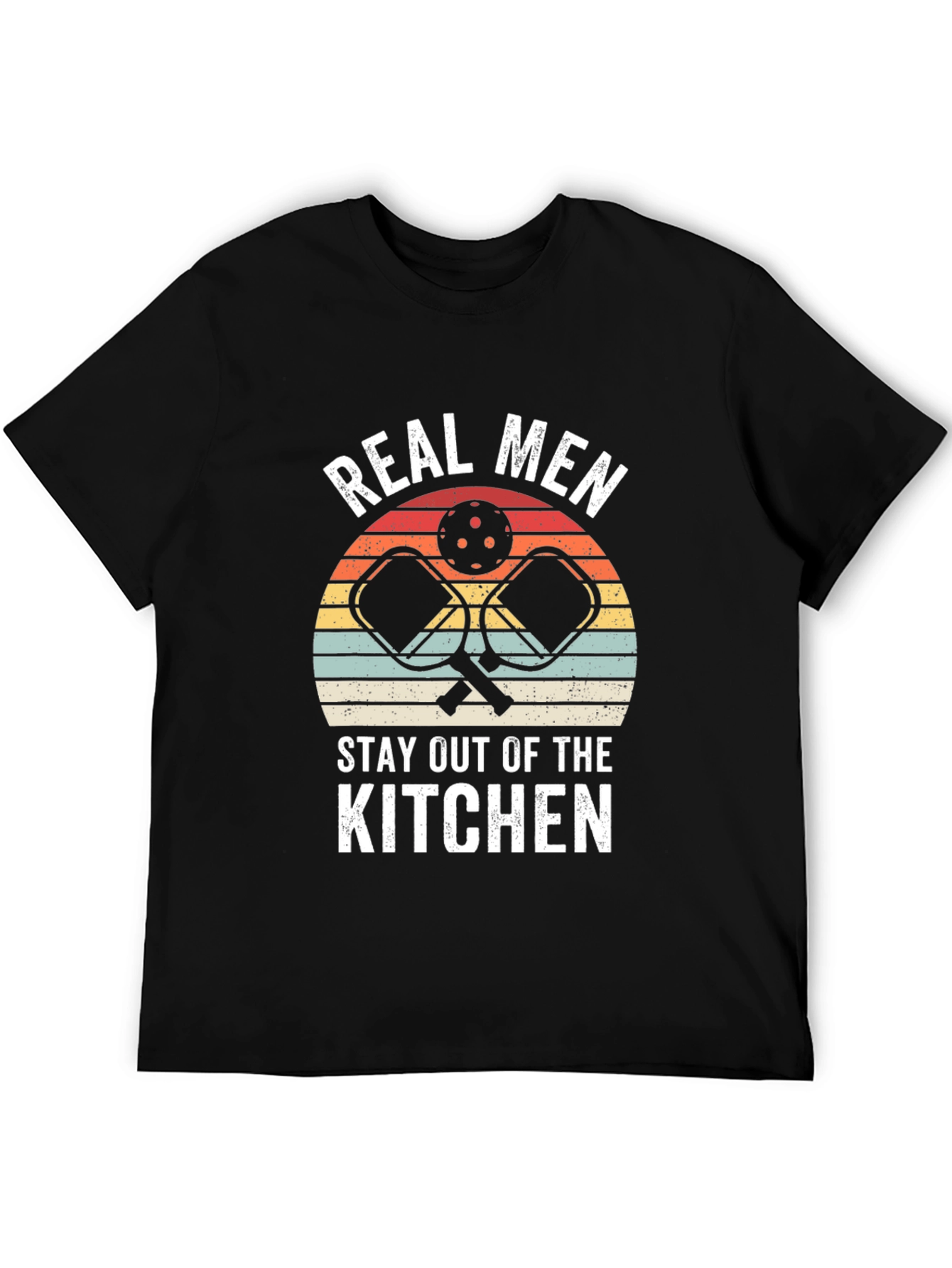Black Real Men Stay Out of the Kitchen T-Shirt view 5