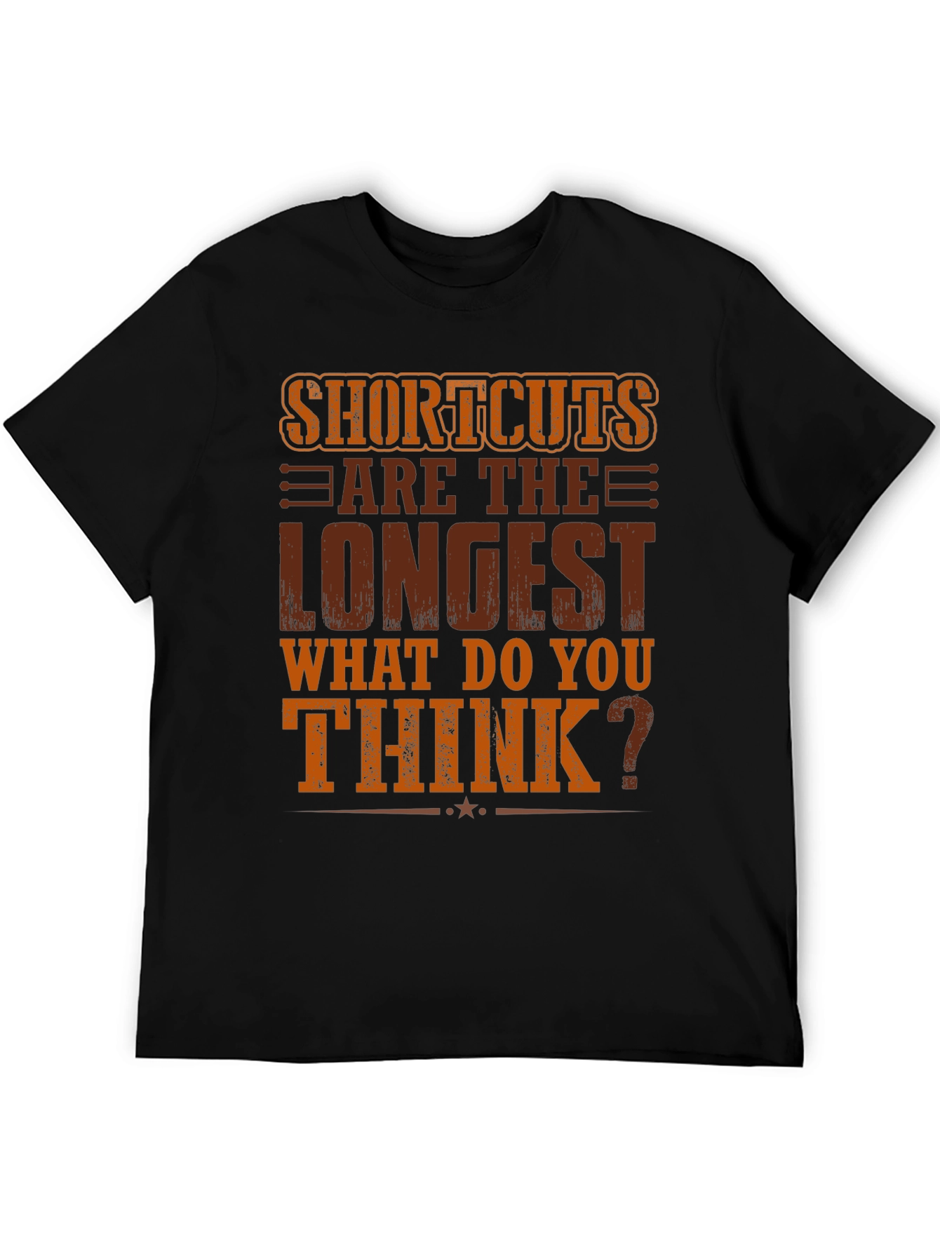 Black Shortcuts Are The Longest T-Shirt view 5