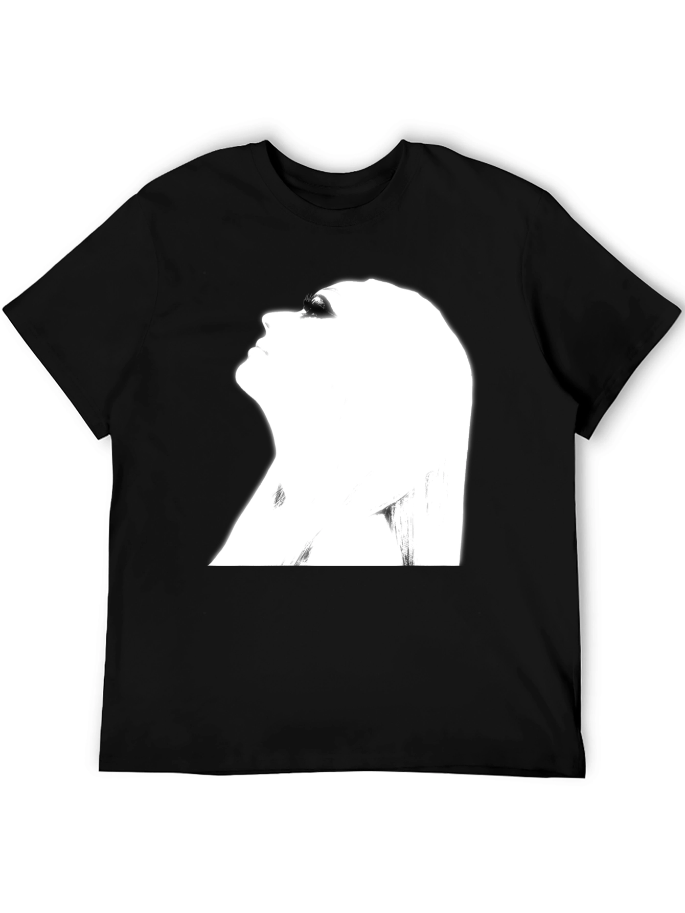 Black Silhouette Graphic Tee - Modern Black T-Shirt view 5