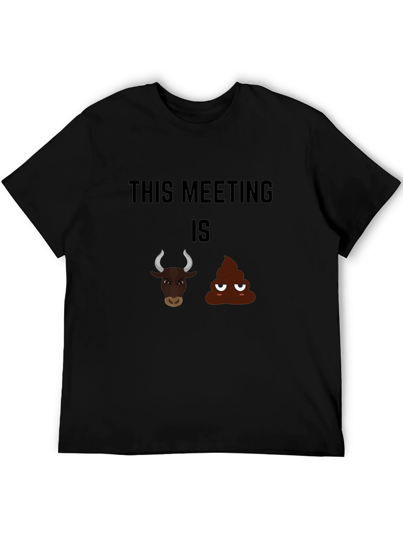Black Funny 'This Meeting is Bullshit' Graphic Tee view 5