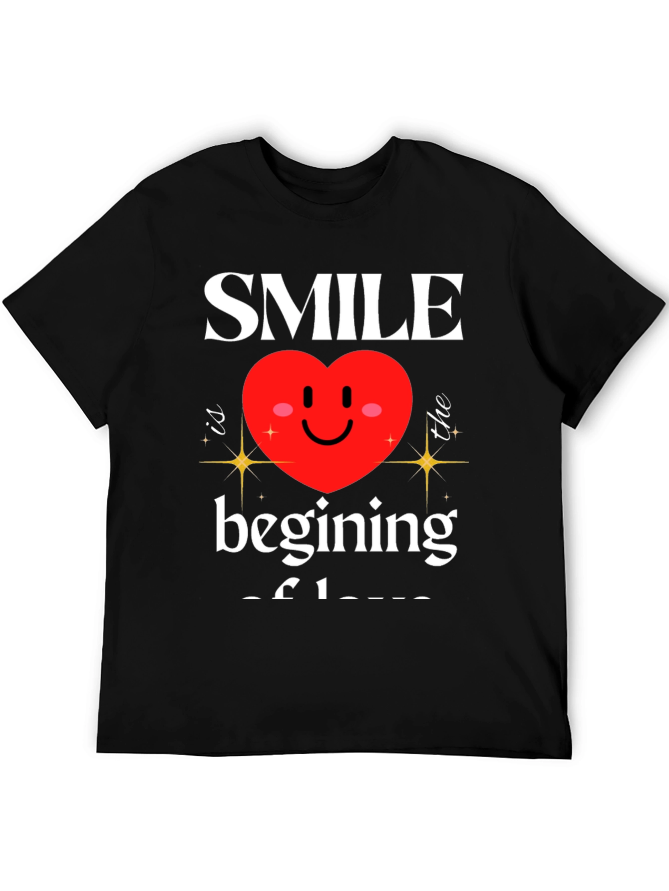 Black Smile Beginning of Love Graphic T-Shirt view 5
