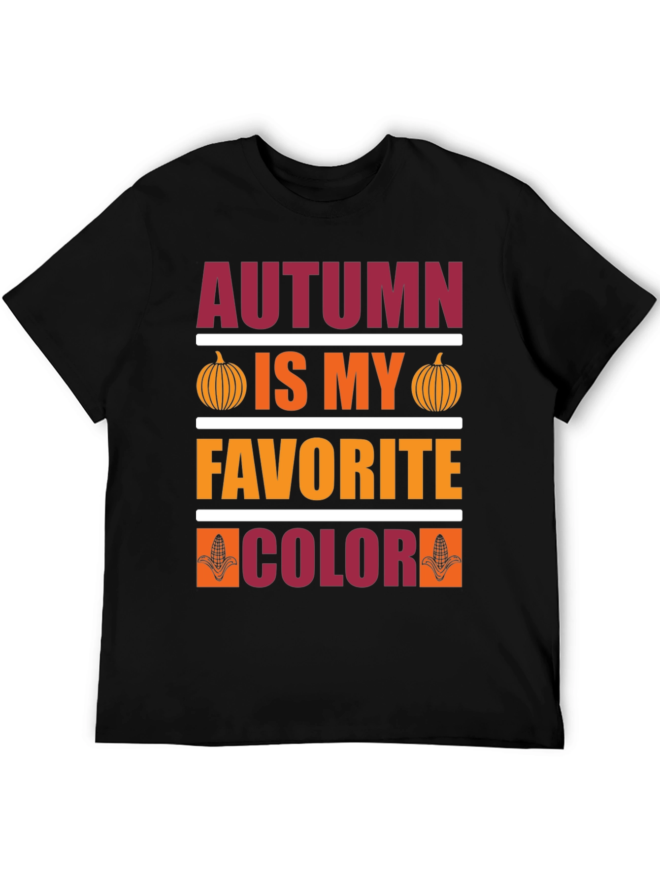 Black Autumn Is My Favorite Color T-Shirt view 5
