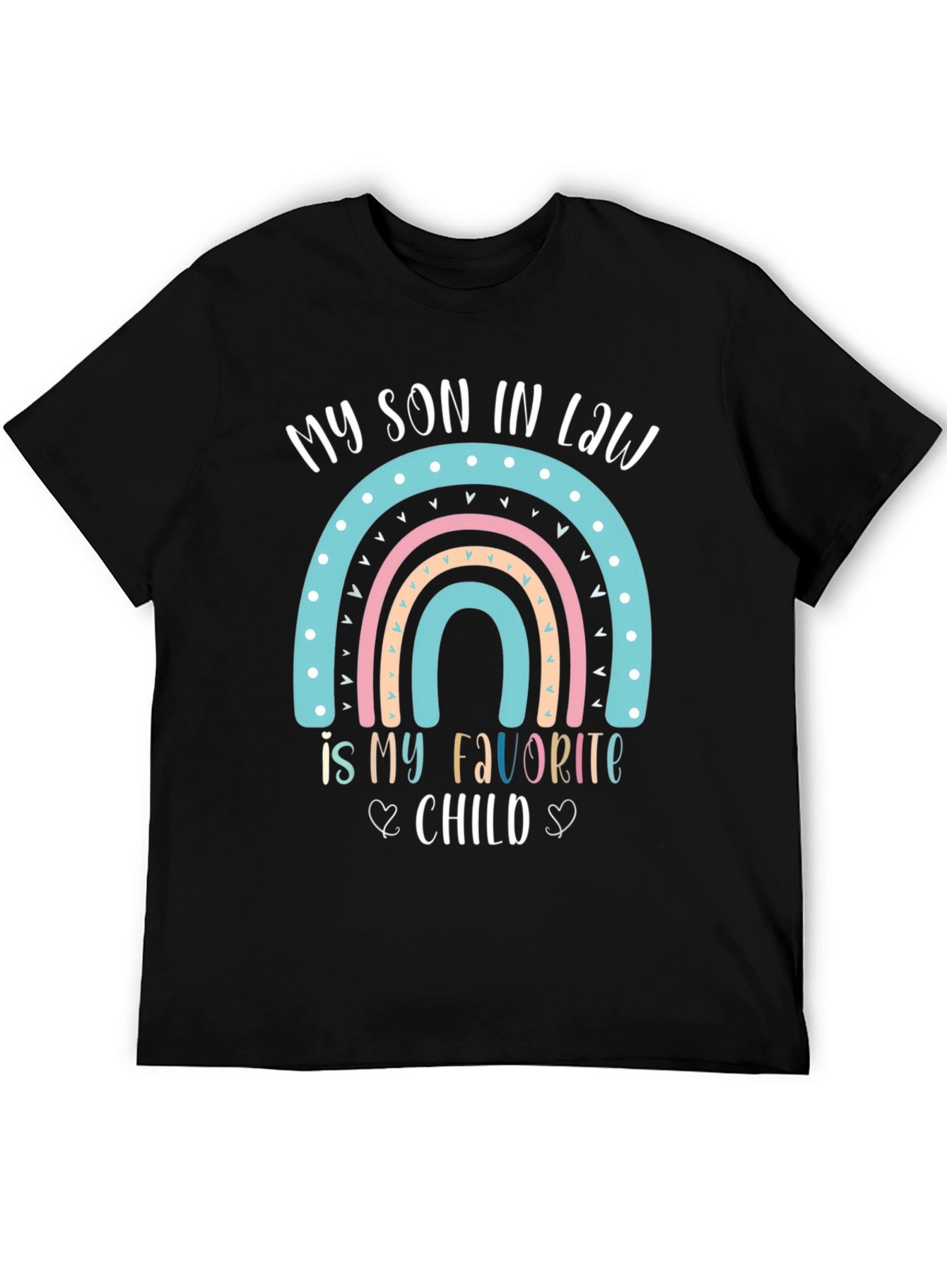 Black My Son In Law Favorite Child Rainbow T-Shirt view 5