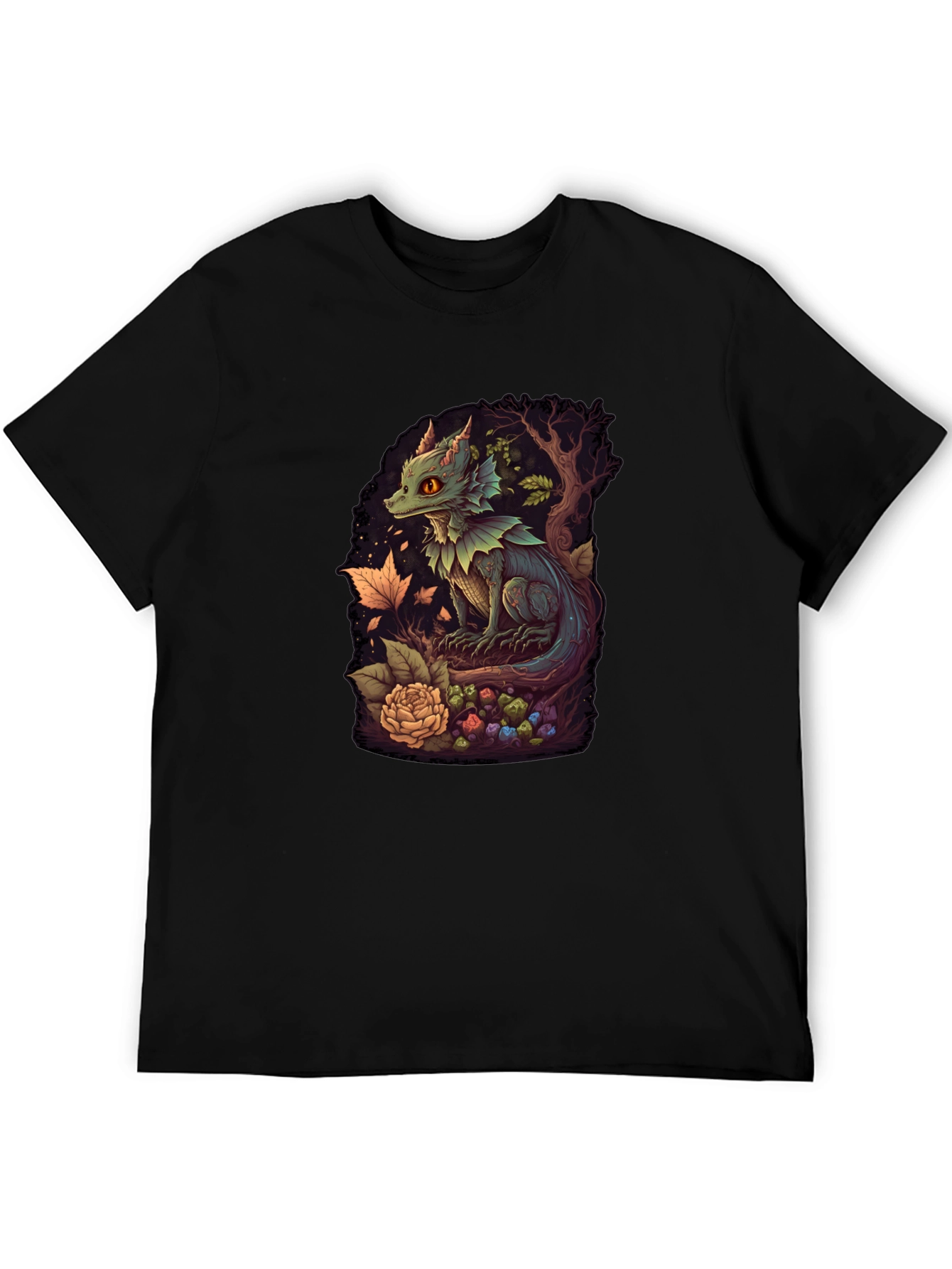 Black Dragon Graphic Tee - Unique Fantasy Design view 5