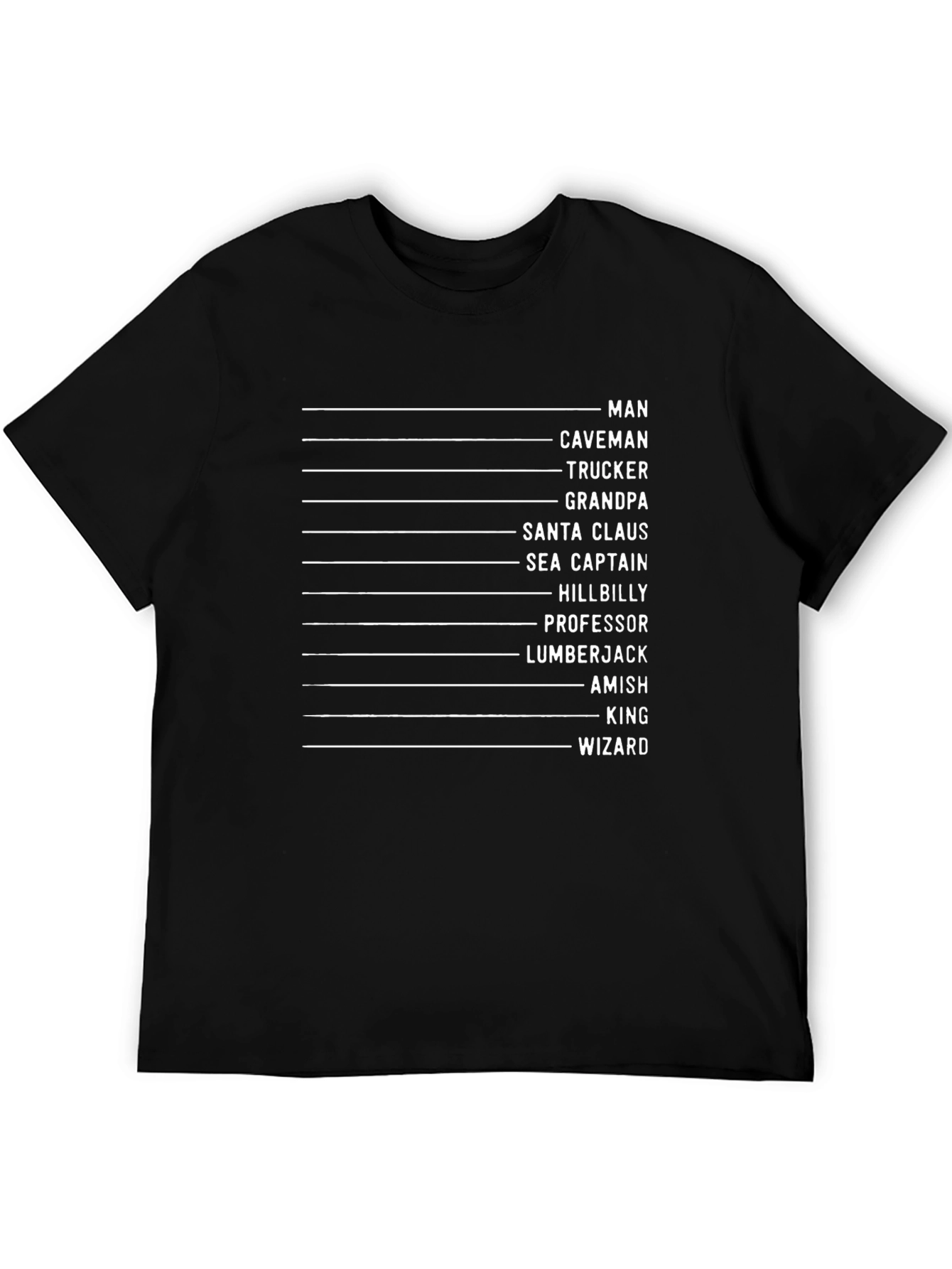 Black Funny Occupation Checklist Graphic T-Shirt view 5