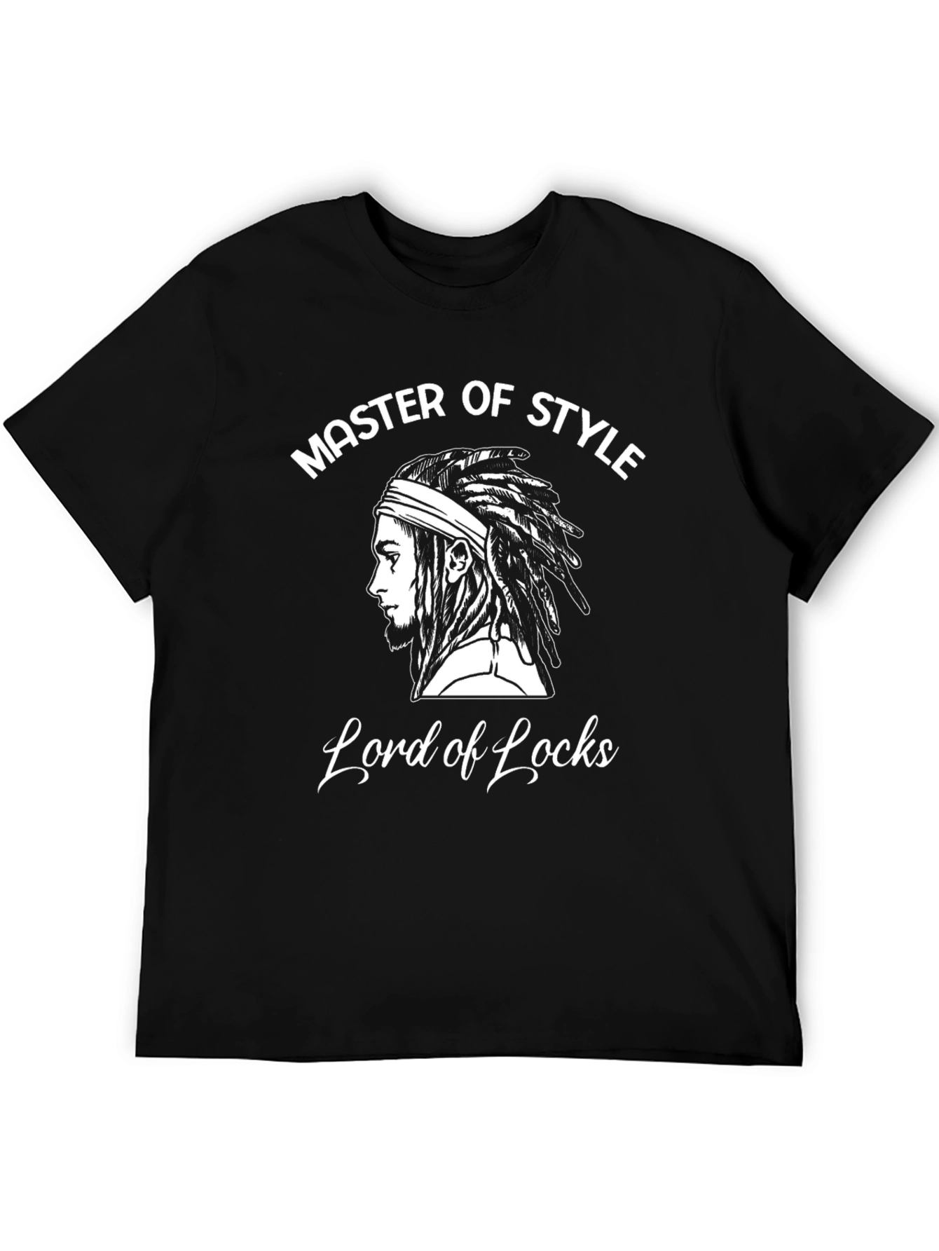 Black Master of Style Graphic T-Shirt - Lord of Locks view 5