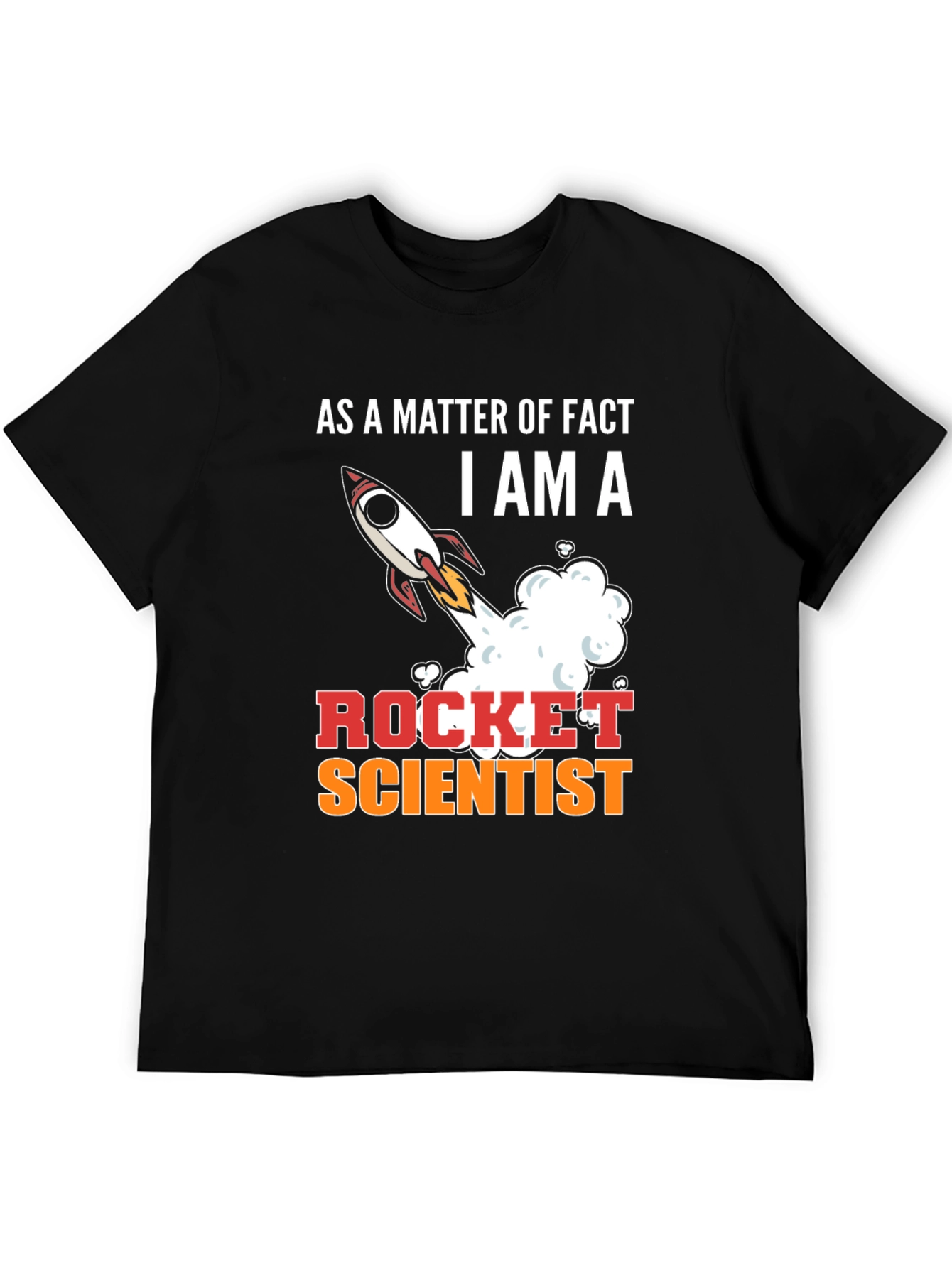 Black Rocket Scientist Graphic Tee - Funny Science T-Shirt view 5