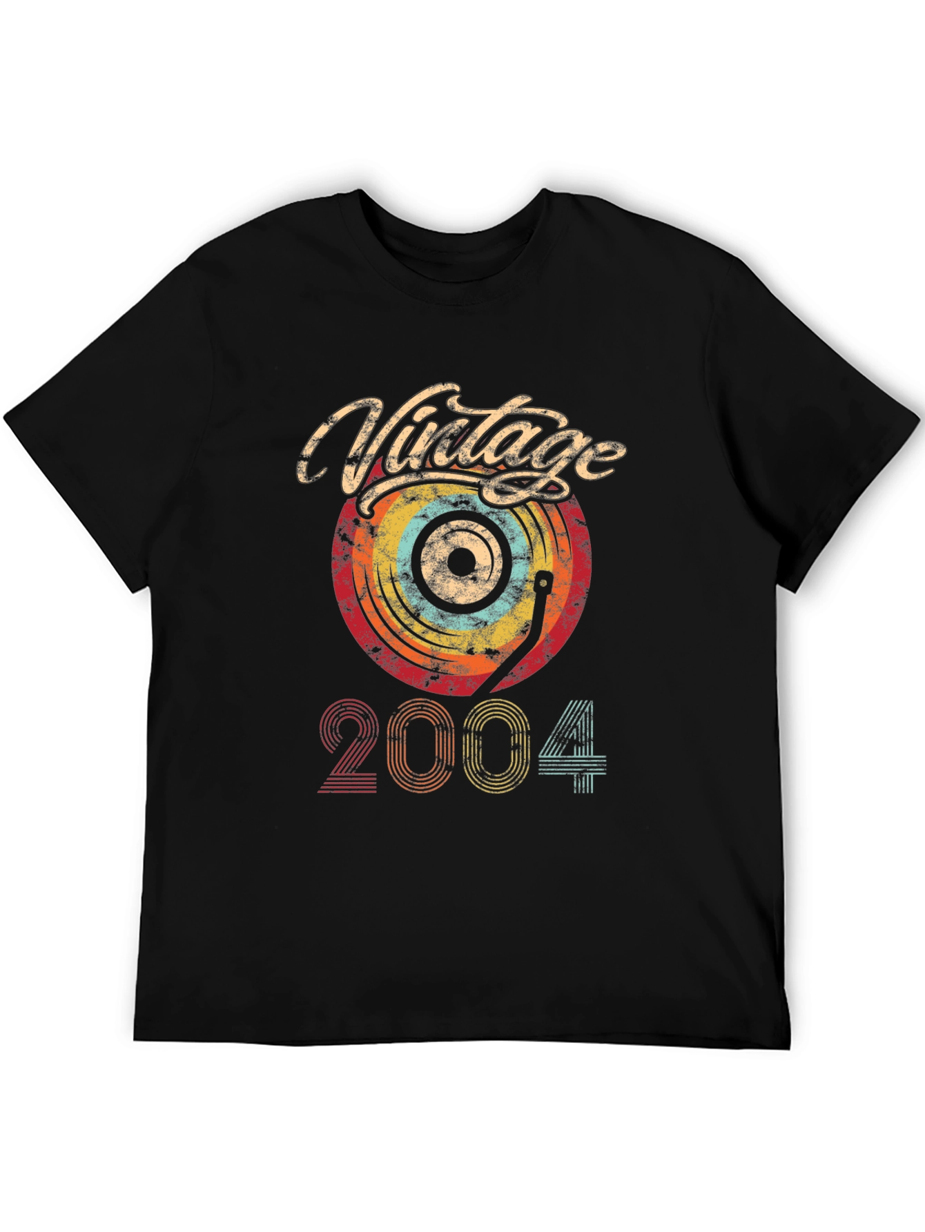 Black Vintage 2004 Record T-Shirt view 5